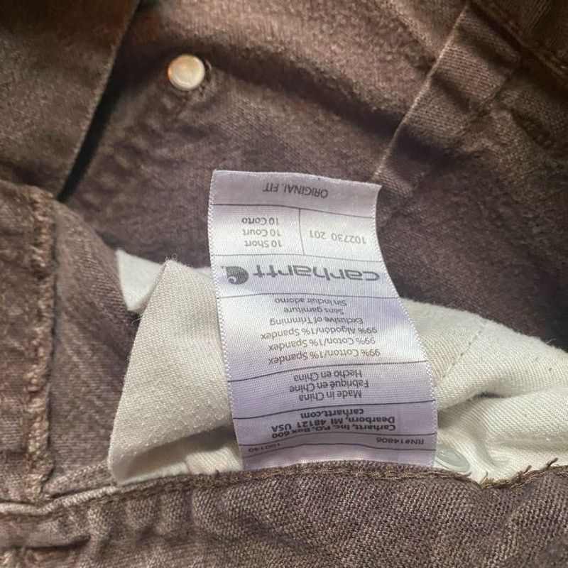 Carhartt Brown Original Fit Double Knee Carhartt Pants Size 32" / US 10 / IT 46 - 3 Thumbnail