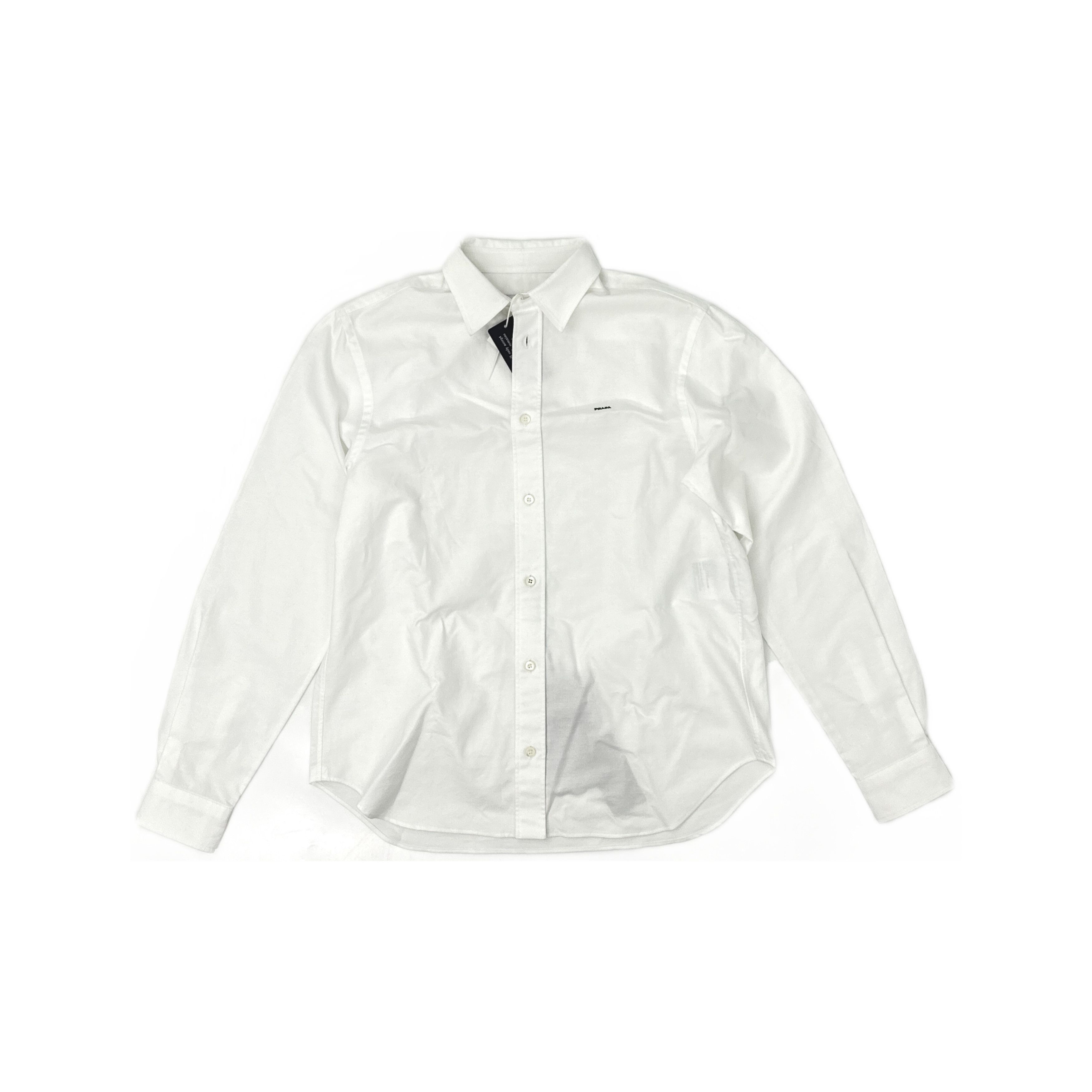 Prada Prada Embroidered Logo Button Up Shirt Size M Size US M / EU 48-50 / 2 - 1 Thumbnail