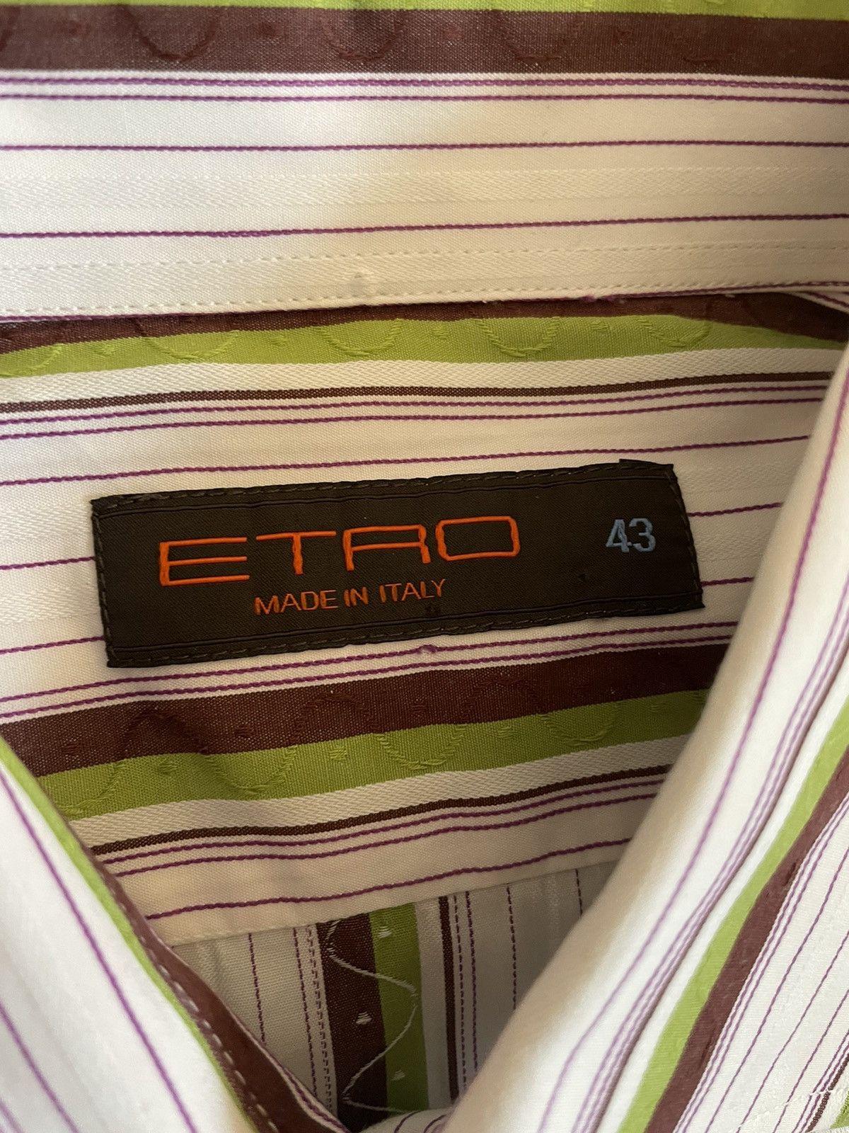 Etro Striped French Cuff Shirt Size US XL / EU 56 / 4 - 4 Thumbnail
