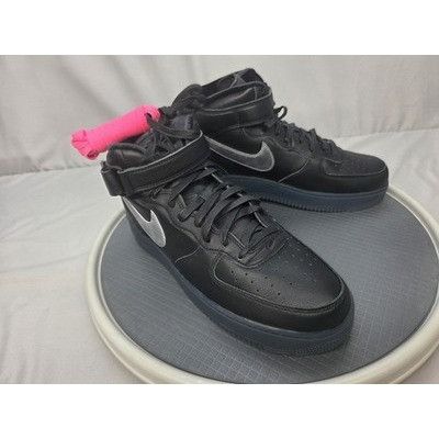 Nike Nike Air Force 1 Mid PRM Black/Silver AF1 Men’s 12 DX3061-00 Size US 12 / EU 45 - 2 Thumbnail