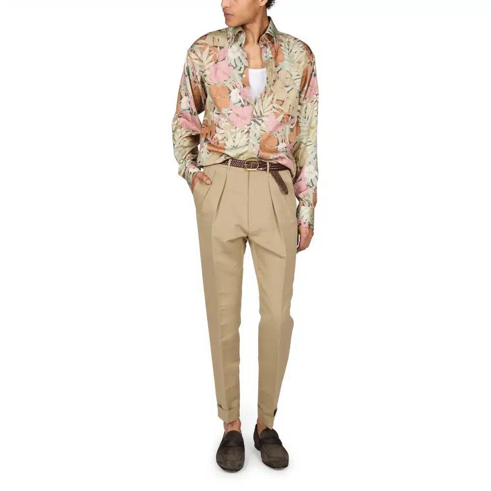Tom Ford o1loc1c0625 HRO001 Lyocell Fluid Shirt in Multicolor Size US XL / EU 56 / 4 - 2 Thumbnail