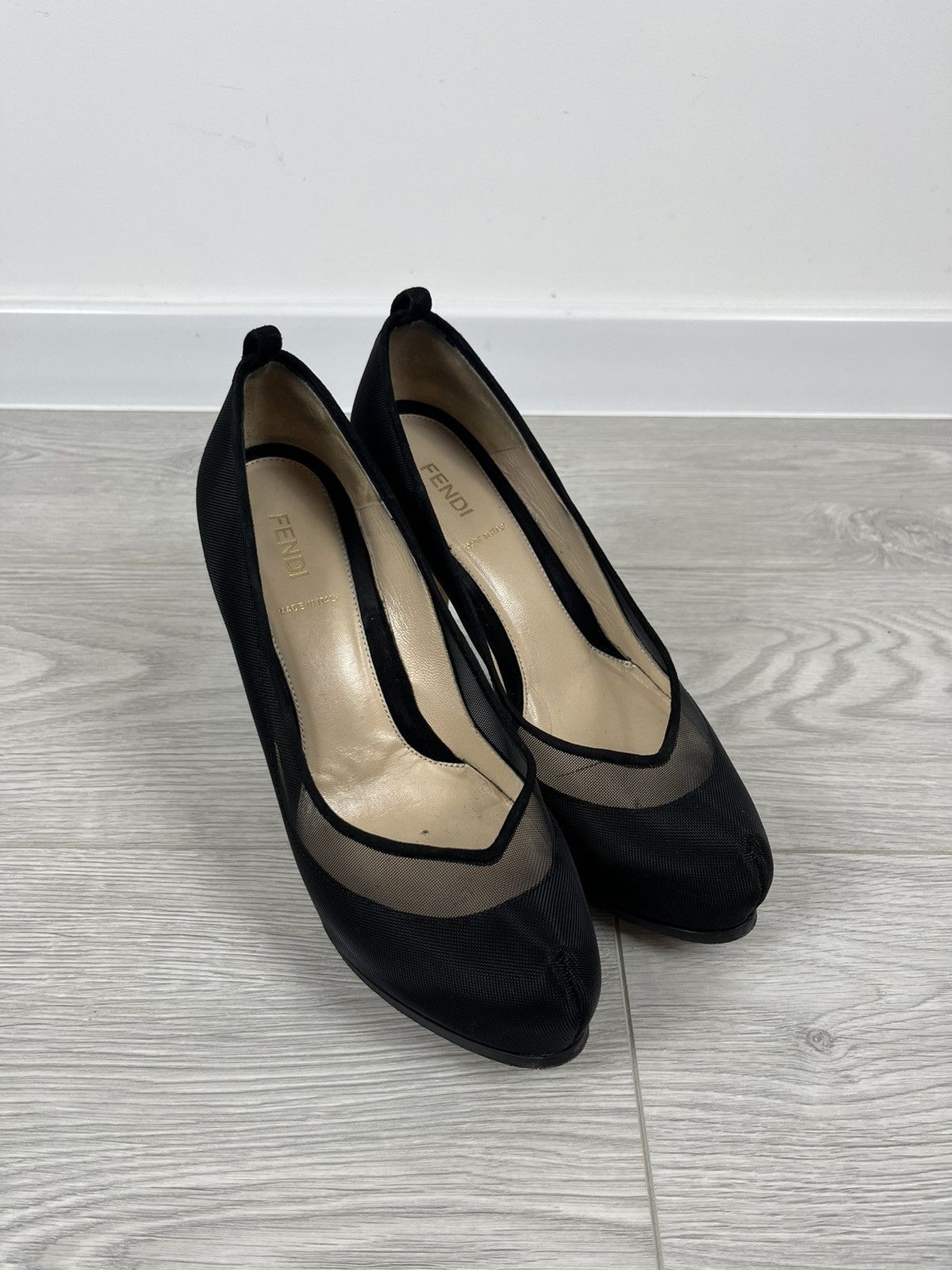 Fendi Fendi Black Mesh Women’s Hi Heels 38 IT Size US 8 / IT 38 - 3 Thumbnail