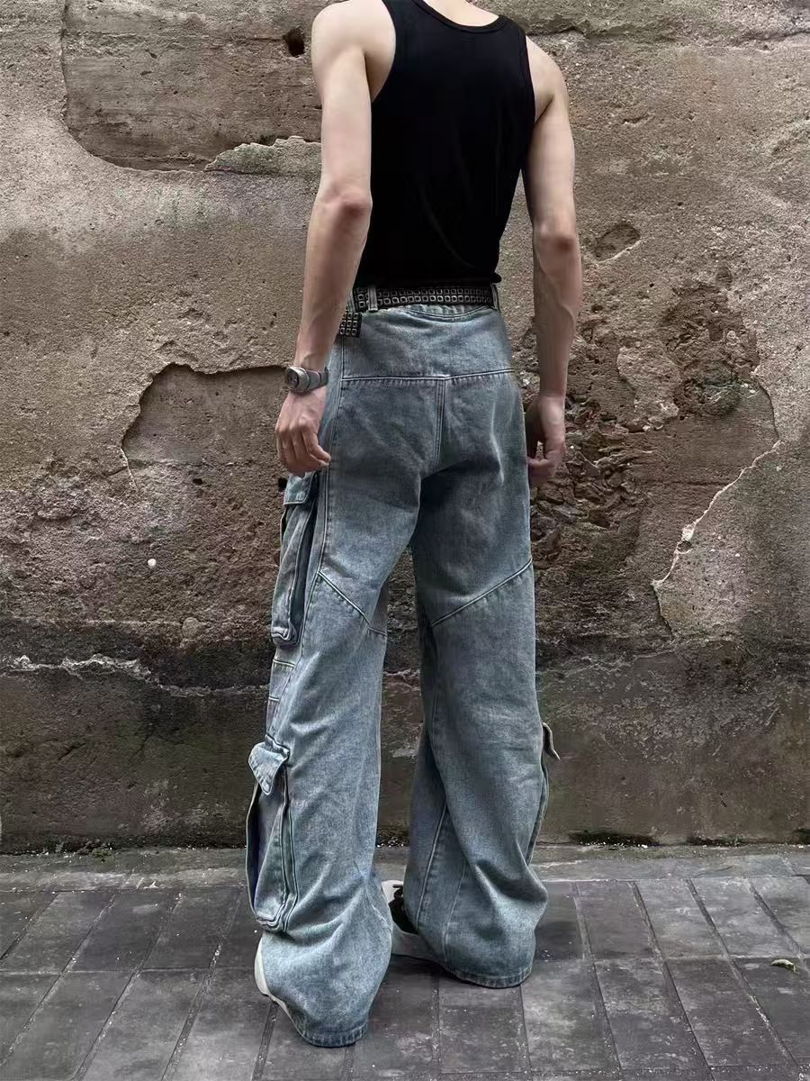 Japanese Brand × Jean Vintage heavyweight big pocket baggy jeans Size US 32 / EU 48 - 4 Thumbnail