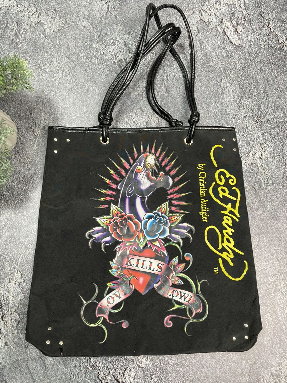 Christian Audigier × Ed Hardy × Vintage Ed Hardy by Christian Audigier y2k tote bag Size ONE SIZE - 4 Thumbnail