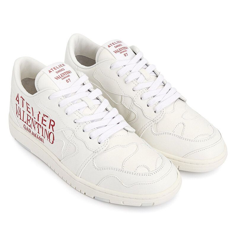 Valentino VALENTINO Atelier white Camouflage leather sneakers 9 42 Size US 9 / EU 42 - 2 Thumbnail