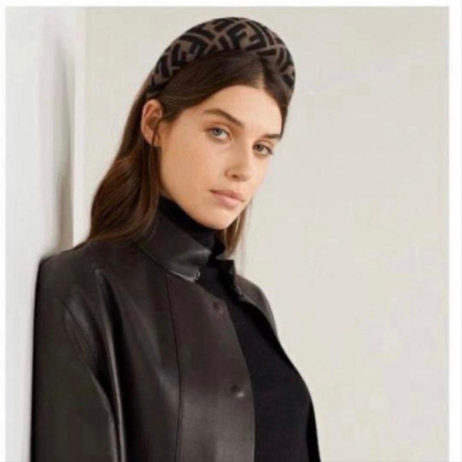 Fendi FF logo felt headband hair band Size ONE SIZE - 2 Thumbnail