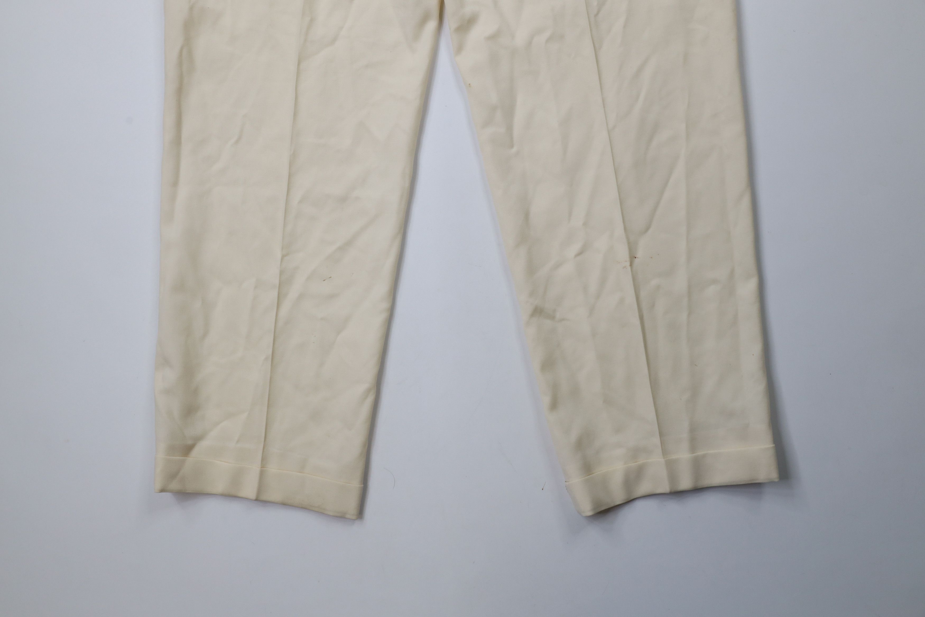Vintage Vintage 90s Streetwear Cuffed Wide Leg Chino Pants Wool Size US 34 / EU 50 - 12 Thumbnail