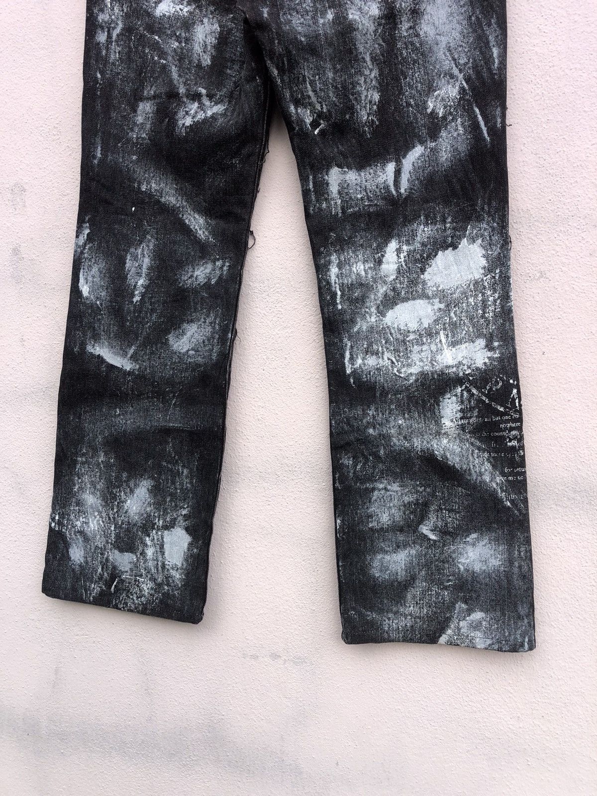 Japanese Brand Berning Sho Distressed Poem Jeans Size US 30 / EU 46 - 7 Thumbnail