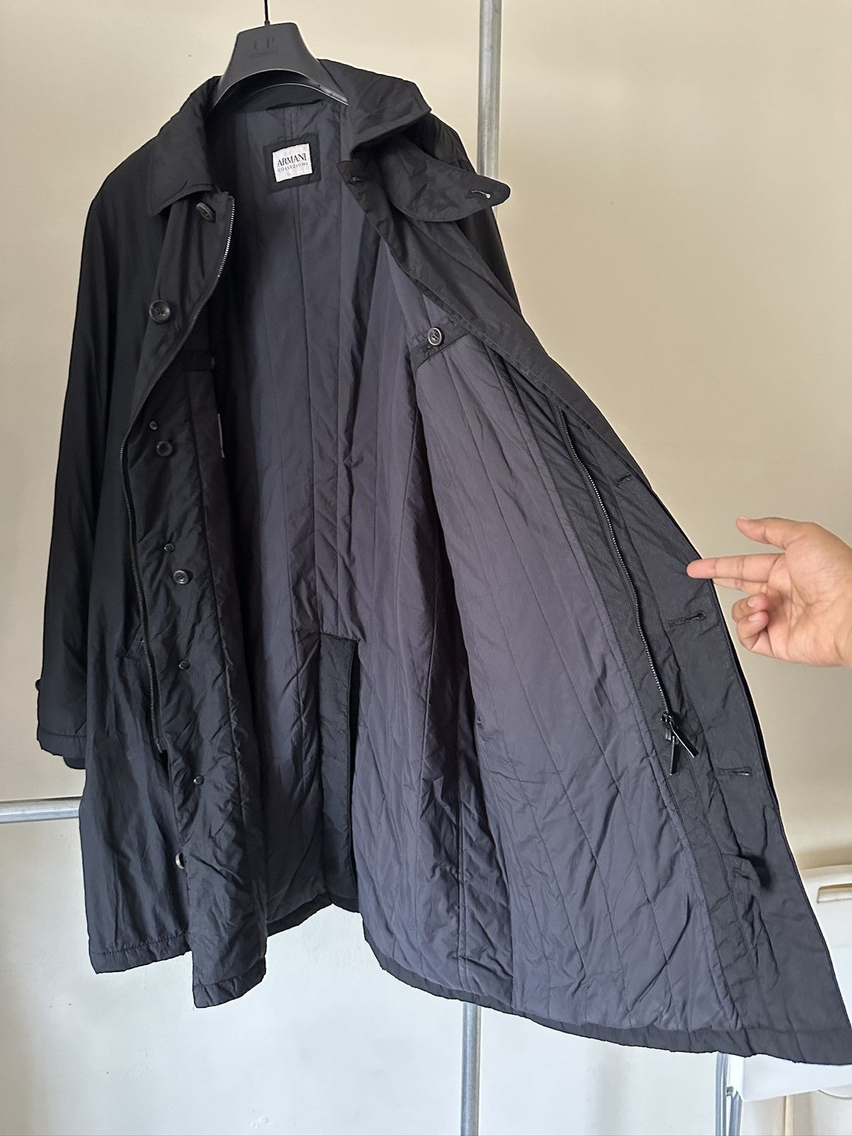 Armani Collezioni 2000s Armani Collezioni Water Repellent Nylon Long Jacket Size US L / EU 52-54 / 3 - 8 Thumbnail