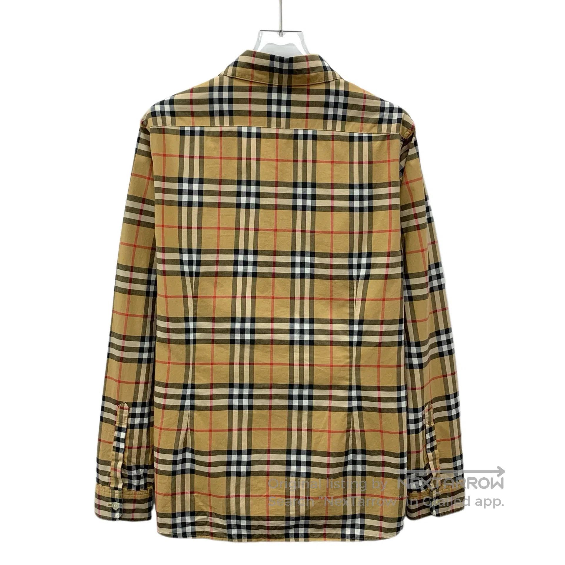 Burberry Burberry Brown Classic Plaid Design Cotton Collar Long Sle Size M / US 6-8 / IT 42-44 - 2 Thumbnail