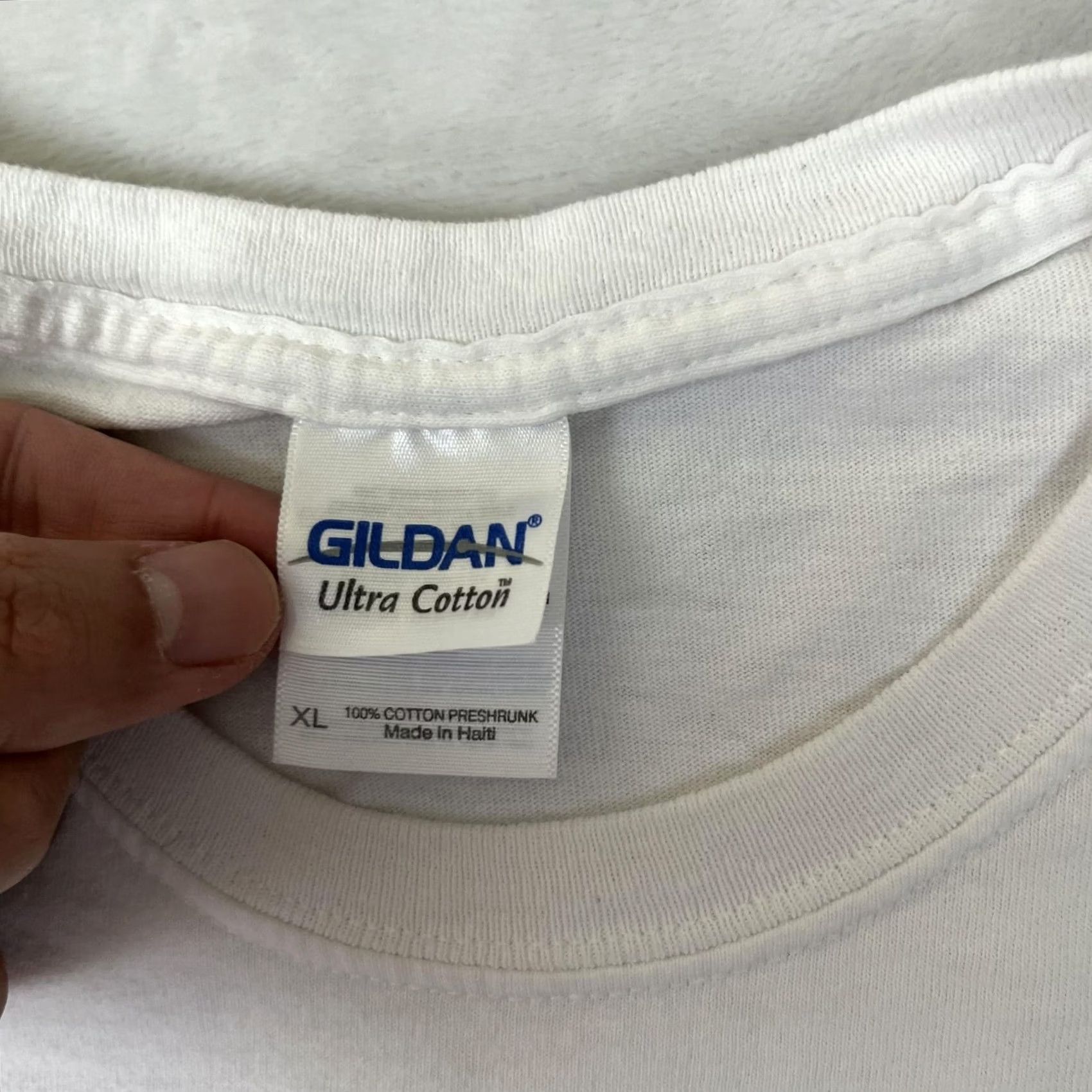 Gildan VINTAGE Denny's T-Shirt Mens XL White Merced Yosemite Muscle Cars Graphic Print Crew Neck Short Sleeve Size US XL / EU 56 / 4 - 4 Thumbnail