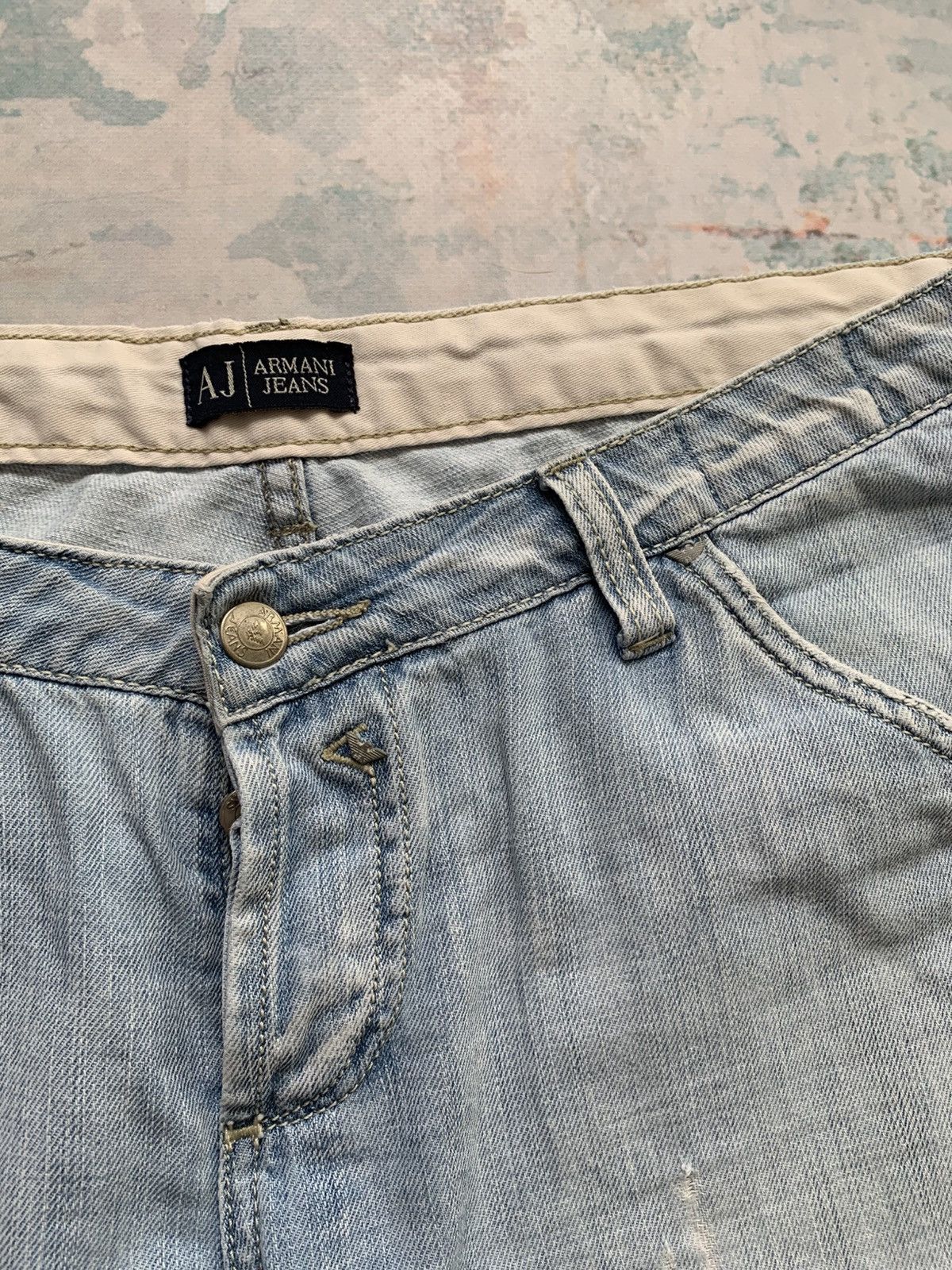 Armani Armani Y2K Distressed Denim Shorts Hype 2000s Destroyed Rare Size US 36 / EU 52 - 11 Thumbnail