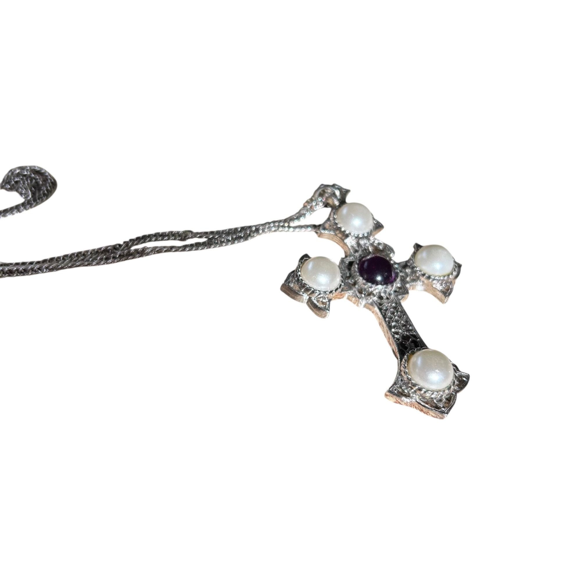 Other Vintage Sarah Coventry Crusader Cross Gothic Necklace Size ONE SIZE - 4 Thumbnail
