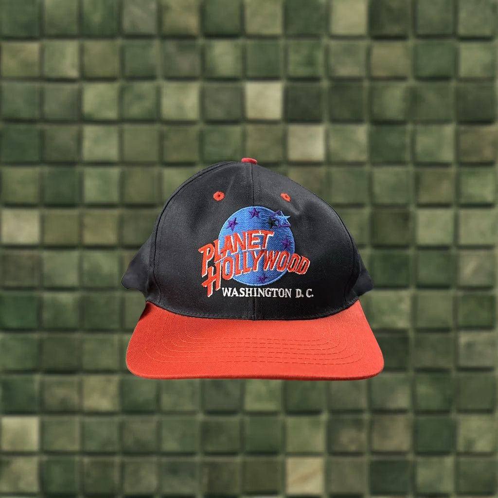Planet Hollywood VINTAGE Planet Hollywood Washington D.C. Snapback Hat Adjustable 90s Black/Red Unisex Adults Size ONE SIZE - 1 Thumbnail