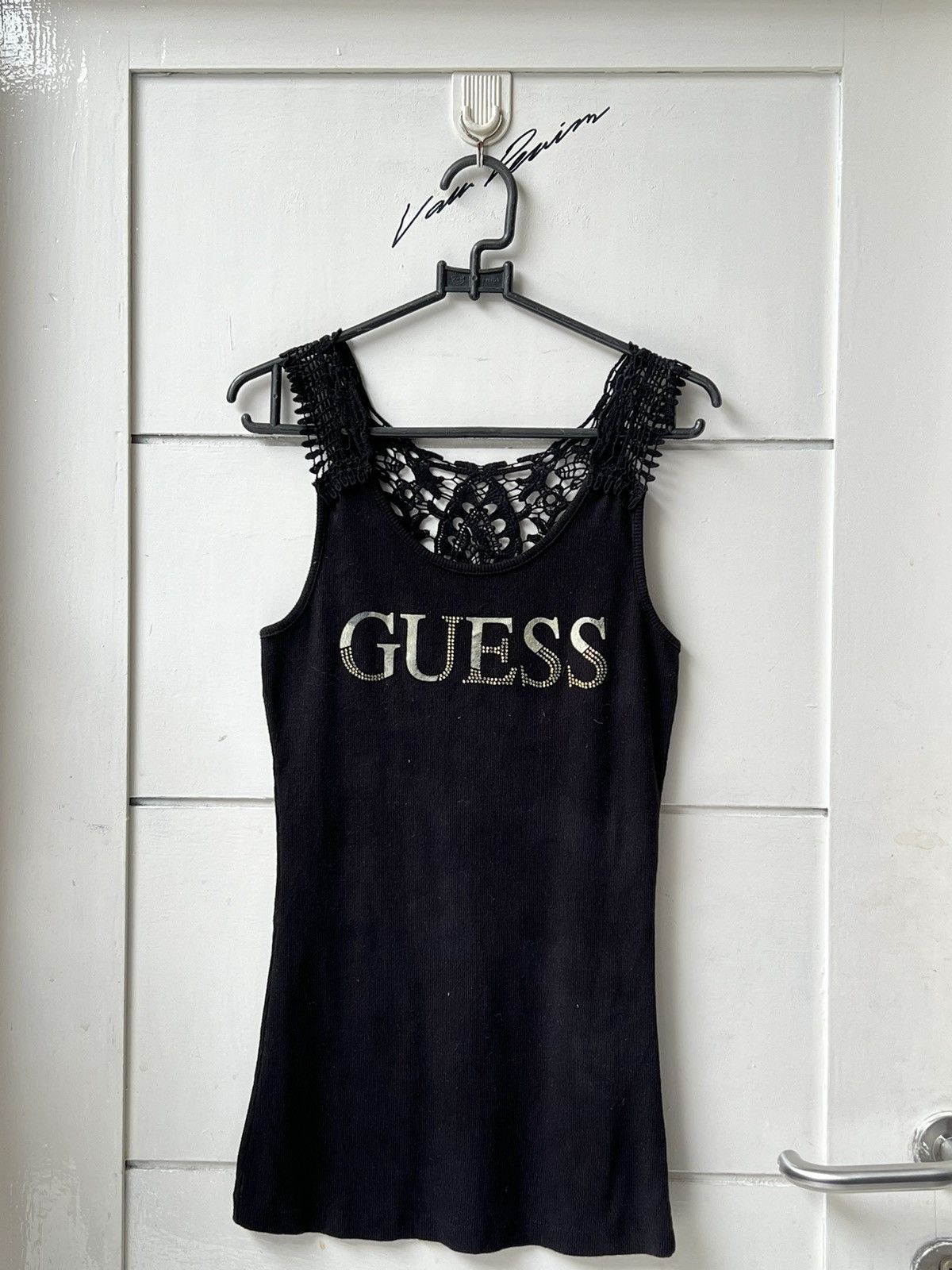 GUESS Black Sleeveless T-shirt