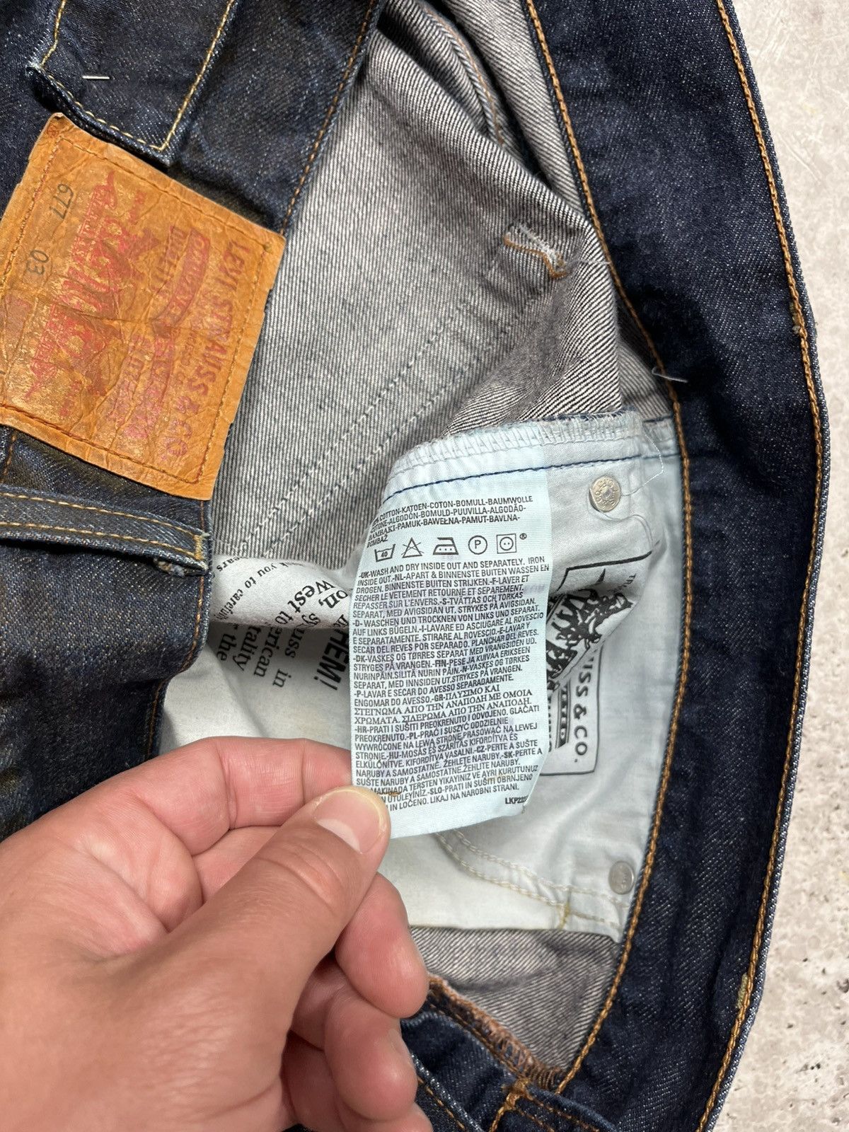 Levi's × Vintage Vintage Levi’s Red Tab Denim Mini Skirt Back Belted Waist Size 30" / US 8 / IT 44 - 13 Thumbnail