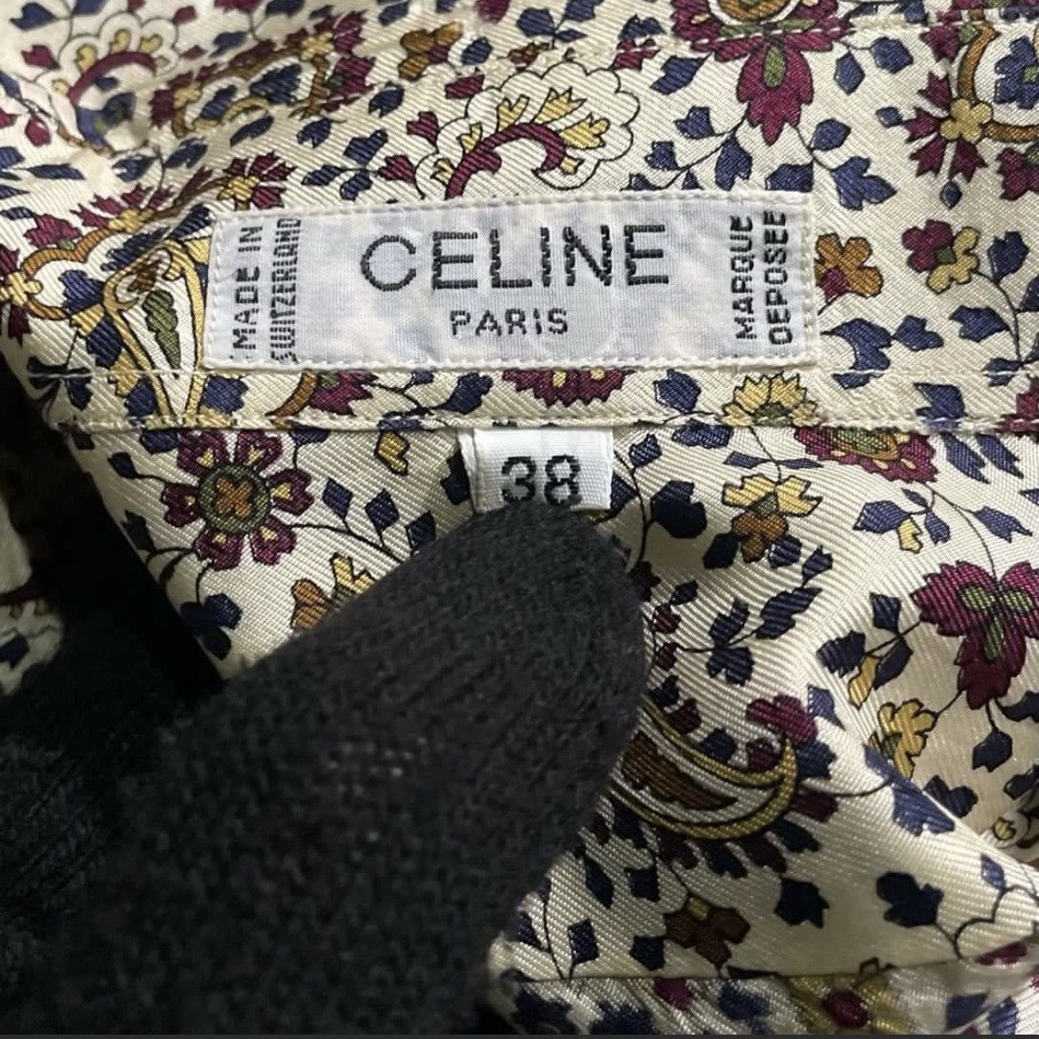 Celine AUTHENTIC CELINE FLORAL TOP BLOUSE / SHIRT Size S / US 4 / IT 40 - 7 Thumbnail