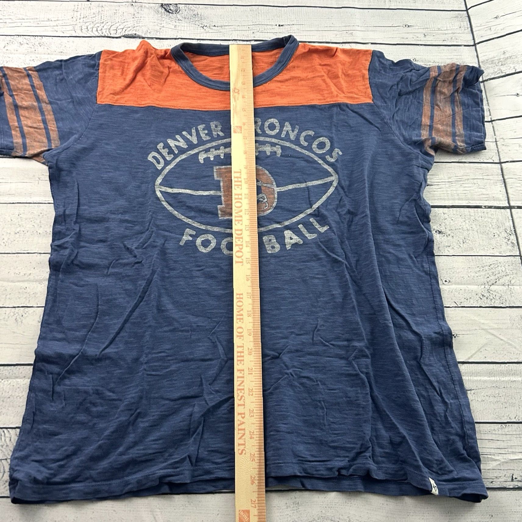 47 47 Denver Broncos Football Short Sleeve T Shirt Mens Large Blue Orange Size US L / EU 52-54 / 3 - 3 Thumbnail