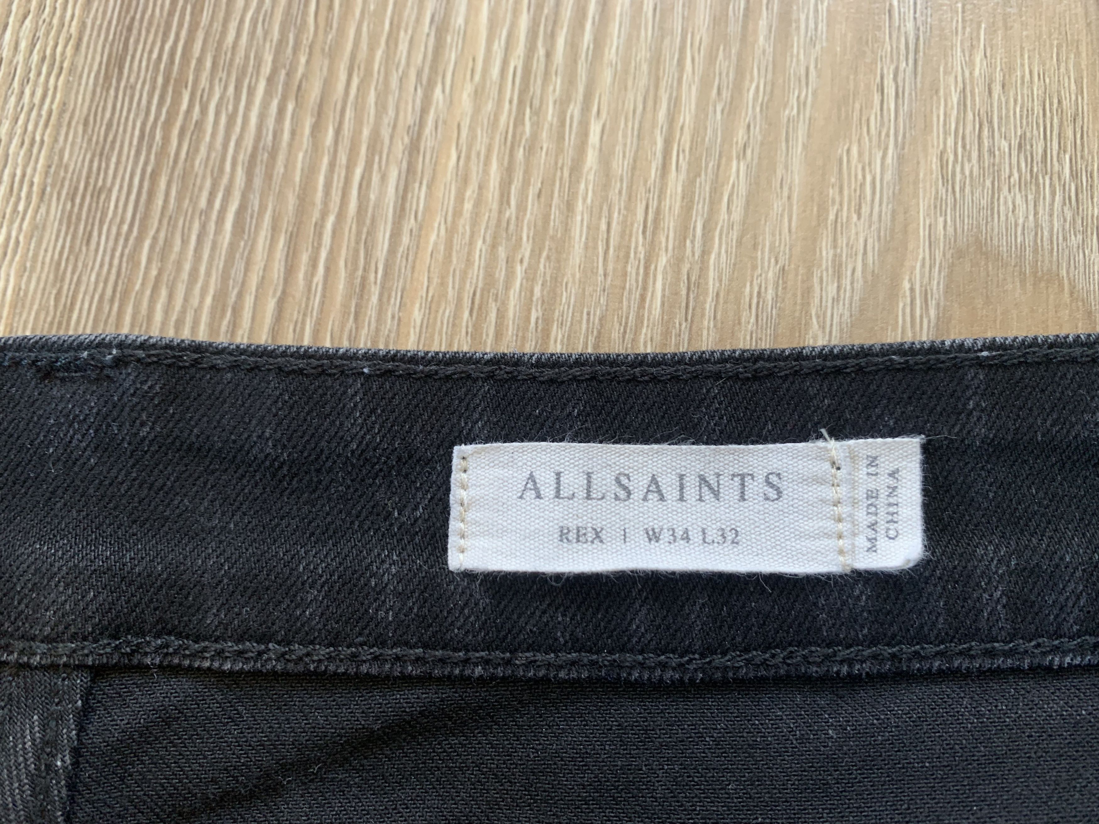 Allsaints AllSaints Rex Washed Black Slim Fit Jeans Size US 34 / EU 50 - 11 Thumbnail