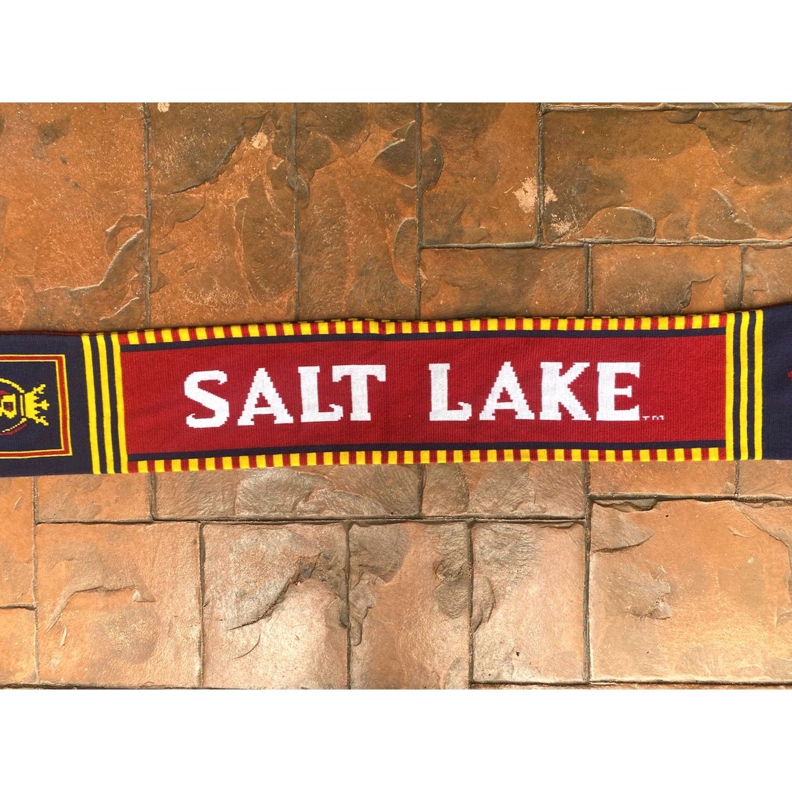 Adidas Adidas MLS Real Salt Lake Scarf Unisex Rectangle Knit Neck Warmer Double Sided Multicolor Sports Size ONE SIZE - 2 Thumbnail