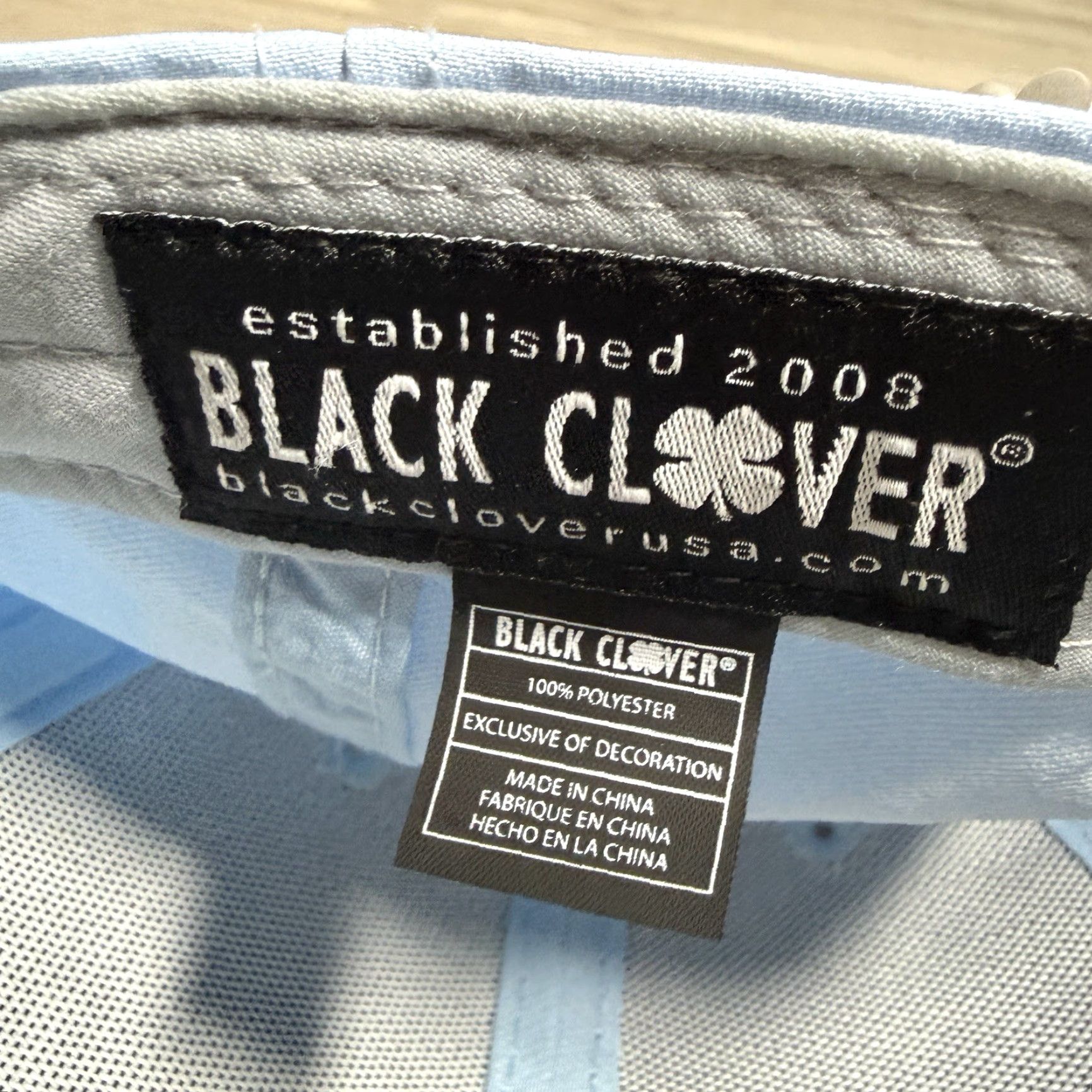 Vintage Black Clover Cap Men One Size Light Blue 100% Polyester Size ONE SIZE - 4 Thumbnail