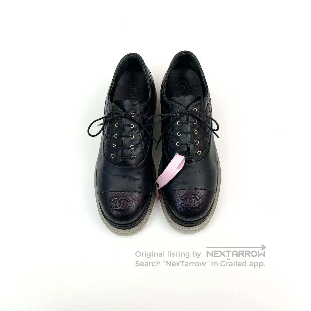 Chanel Chanel Double C logo diamond plaid platform Oxford shoes| Size US 8.5 / IT 38.5 - 2 Thumbnail