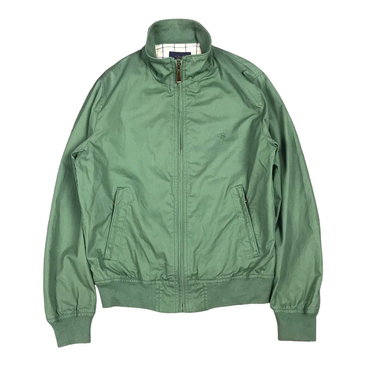 BROOKS BROTHERS GREEN ZIPPER JACKET