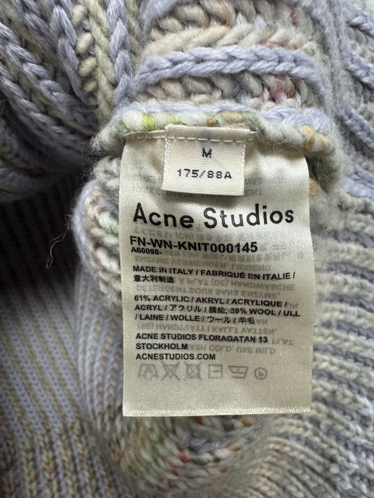 Acne Studios Acne Studios Zora Multicolour Knit Sweater Boxy Oversize Size US M / EU 48-50 / 2 - 4 Thumbnail