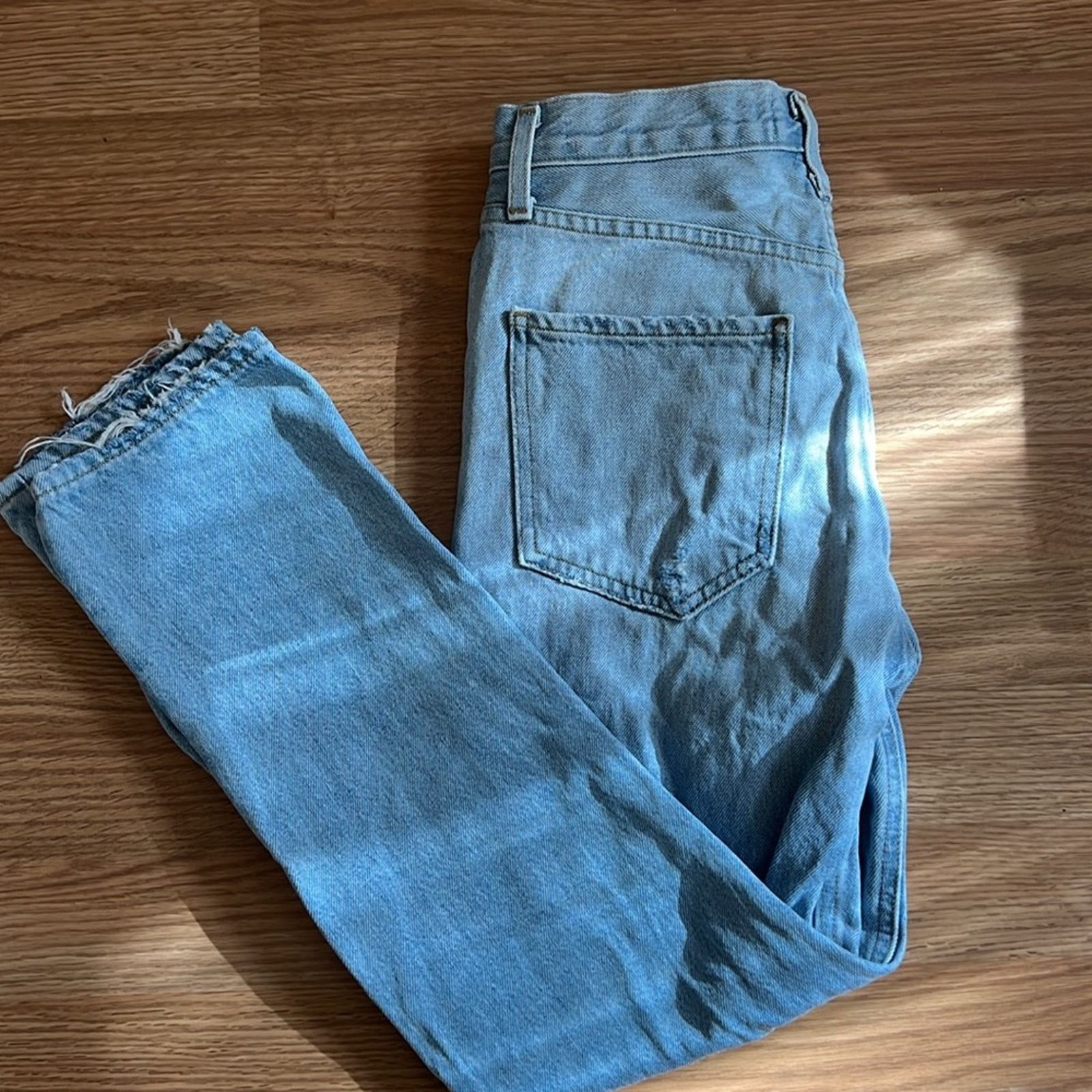 Agolde Agolde Riley High Rise Straight Crop Jeans Size 24" / US 00 / IT 34 - 11 Thumbnail