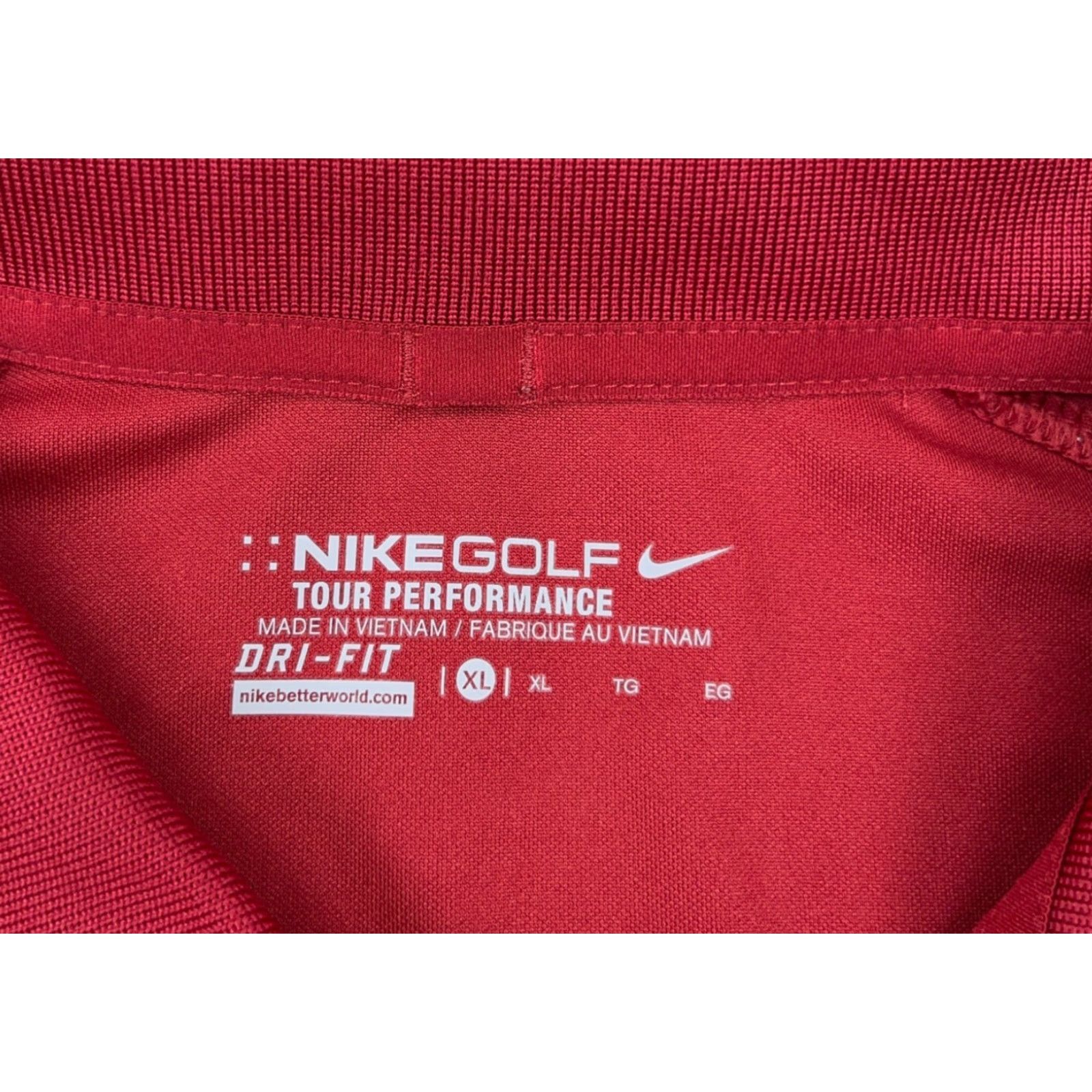 Nike Nike Polo Shirt Men XL Red Dri Fit Tour Performance Golf Pickleball Plain Basic Size US XL / EU 56 / 4 - 3 Thumbnail
