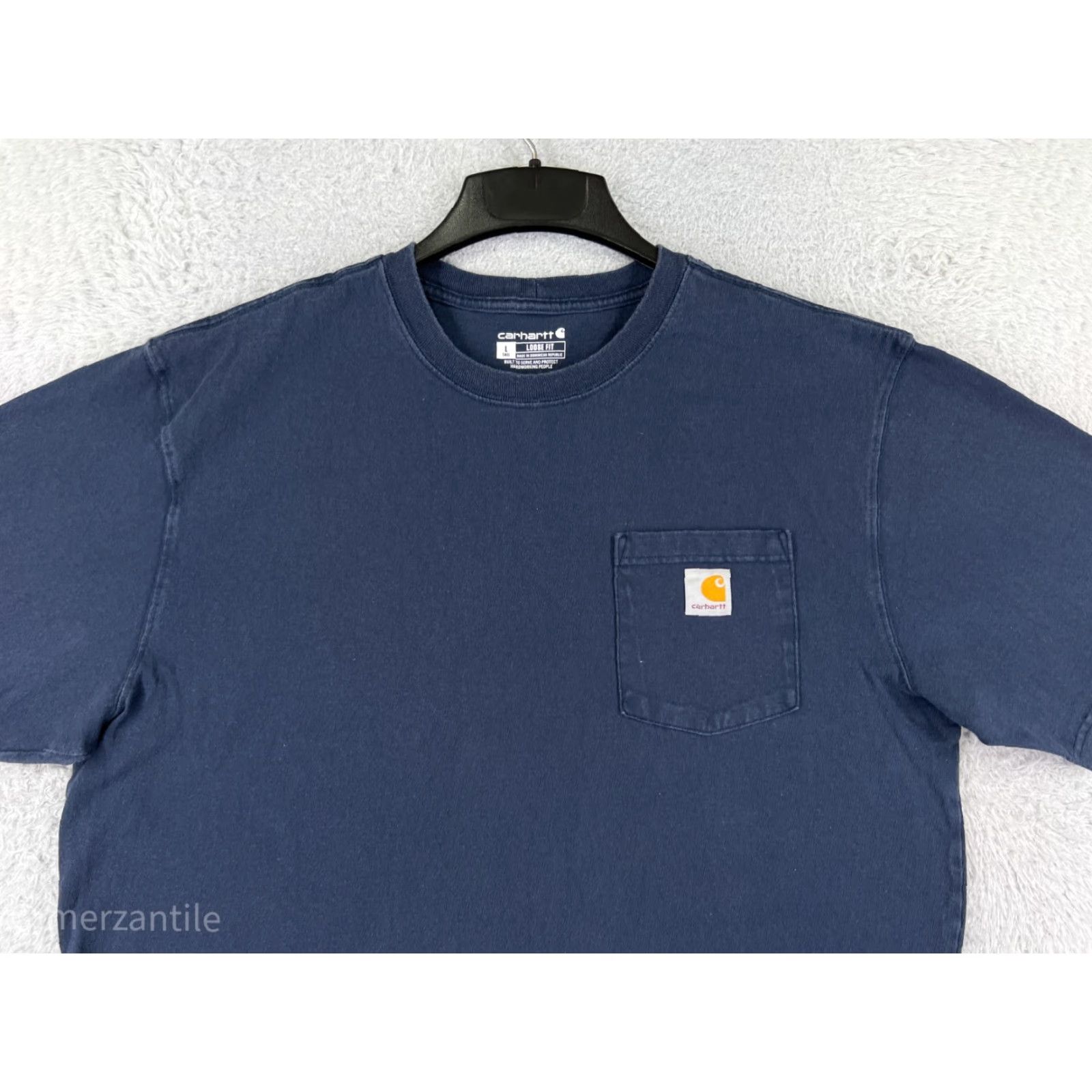 Carhartt Carhartt Mens T-Shirt Shirt L Blue 100% Cotton K87 Pocket Crew Neck Workwear Shirt Mens Blue K87 Size US L / EU 52-54 / 3 - 5 Thumbnail
