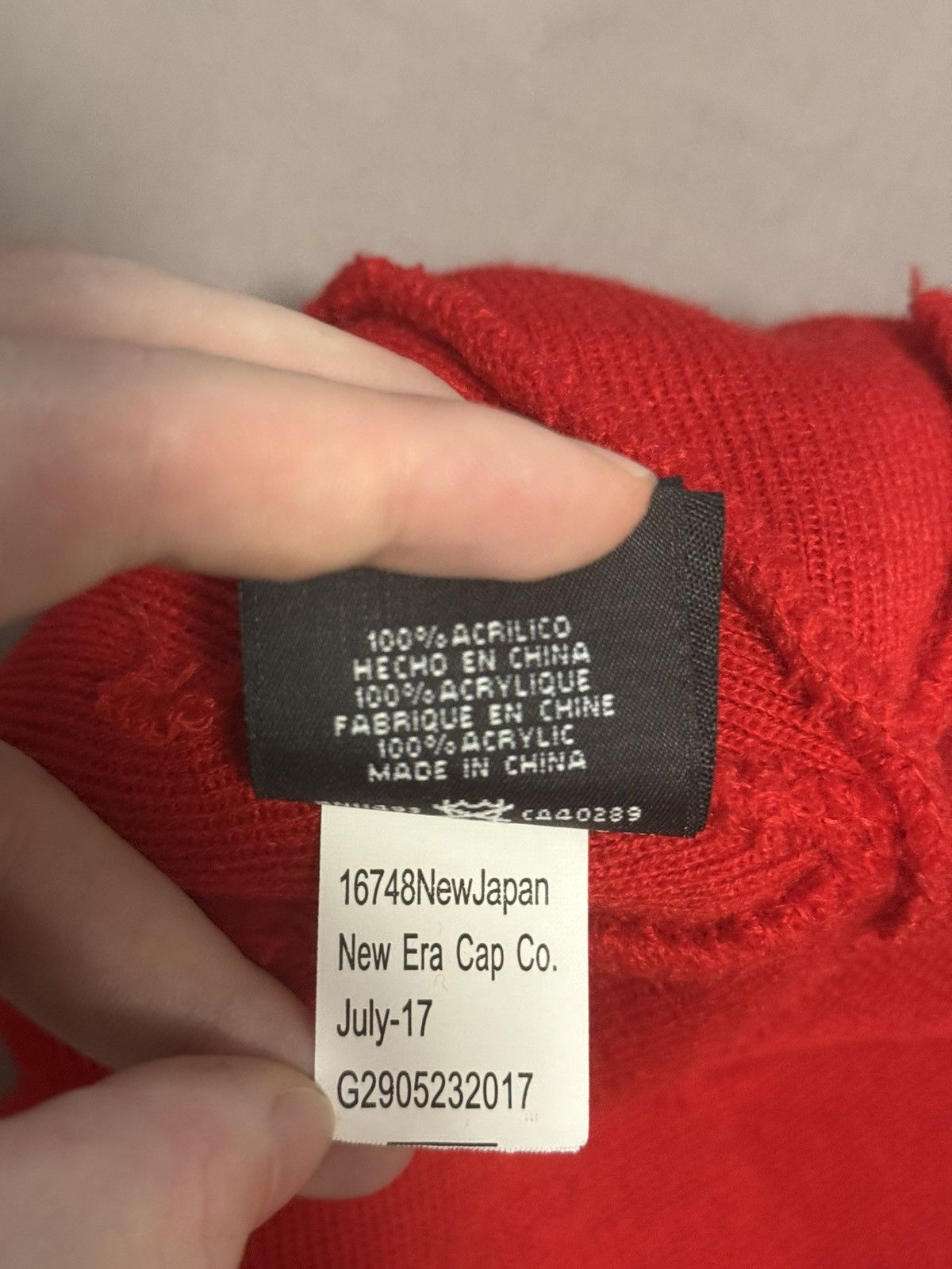 Supreme Supreme fw17 purple on red new era box logo beanie Size ONE SIZE - 4 Thumbnail