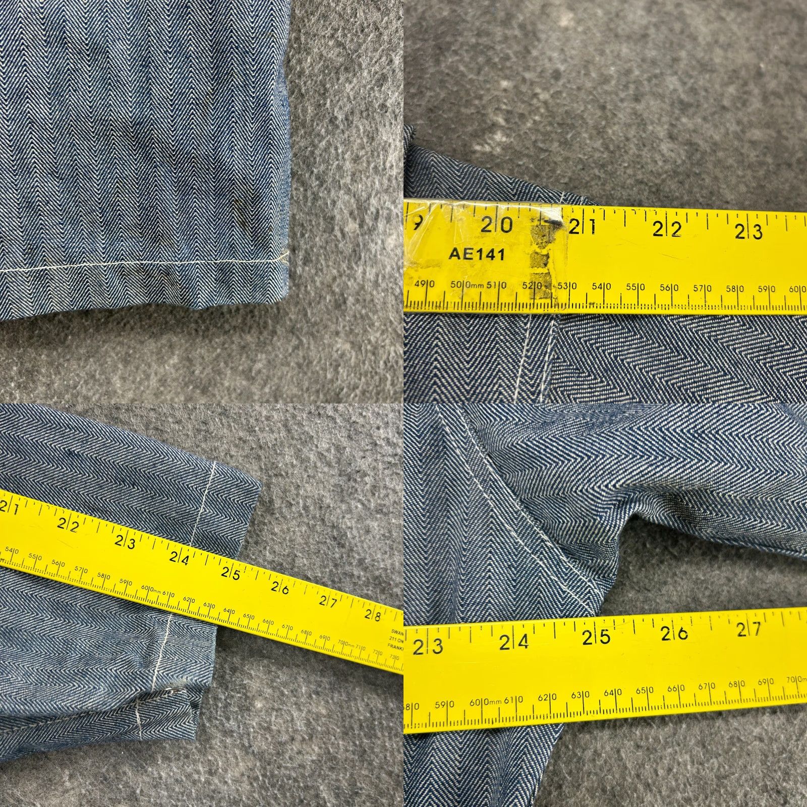 Vintage Key Coveralls Mens L Blue Herringbone Mechanic Long Sleeve Workwear Cotton HBT Size US L / EU 52-54 / 3 - 10 Thumbnail