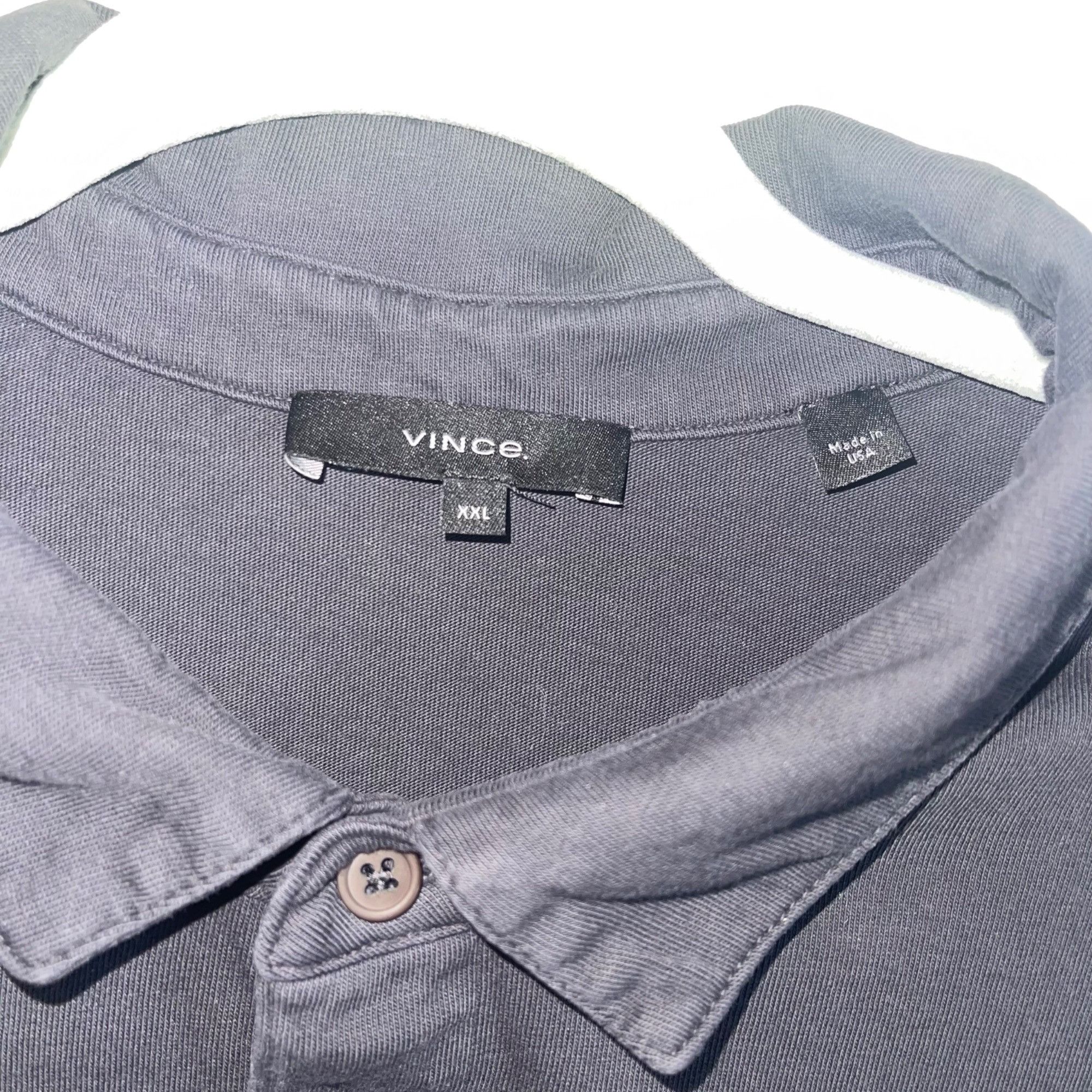 Vince Vince Mens Polo Shirt Size 2XL Gray Garment Dyed Size US XXL / EU 58 / 5 - 3 Thumbnail