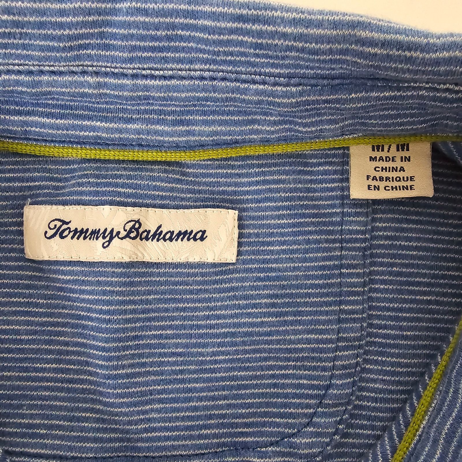 Tommy Bahama TOMMY BAHAMA Pacific Shore Polo Shirt Men M Striped Cotton Size US M / EU 48-50 / 2 - 11 Thumbnail