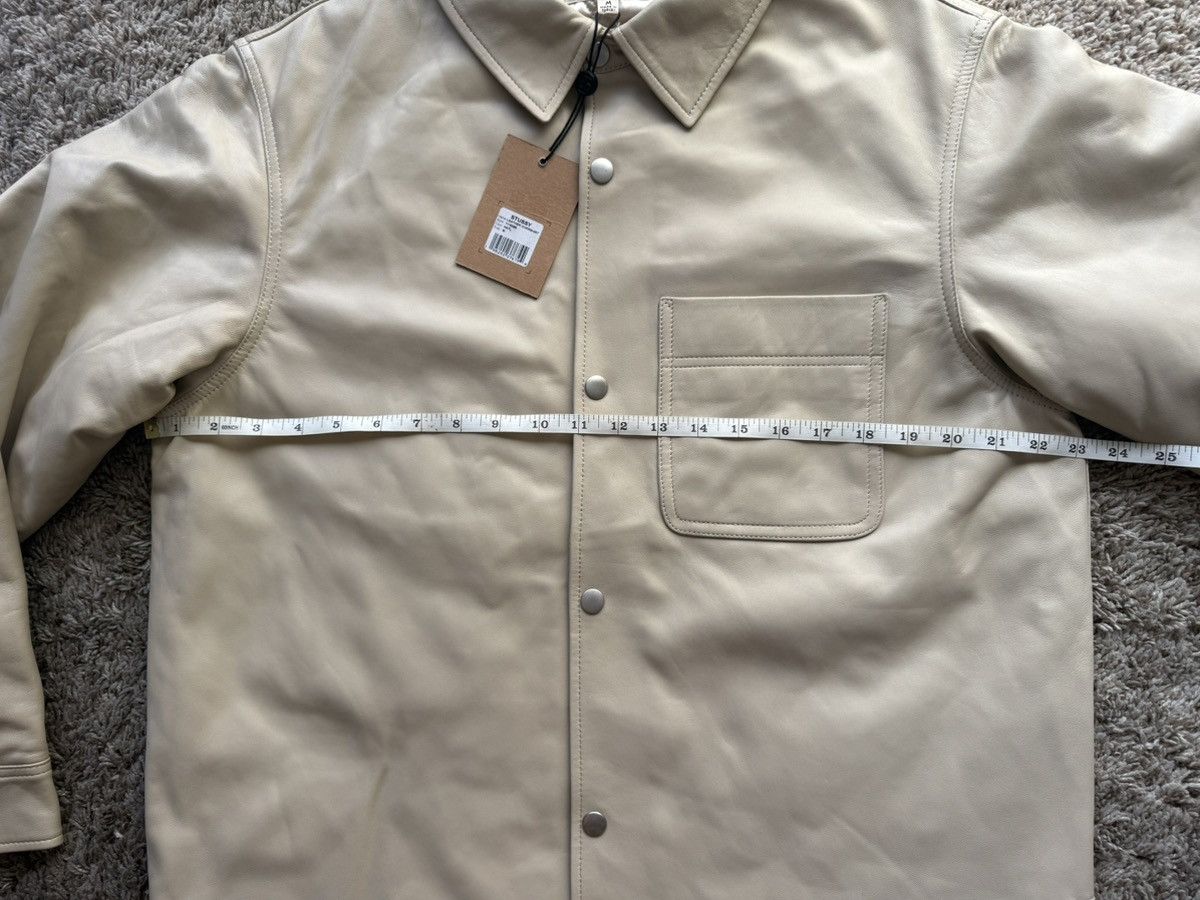Stussy Stussy Leather Overshirt Jacket Natural Beige Size US M / EU 48-50 / 2 - 5 Thumbnail