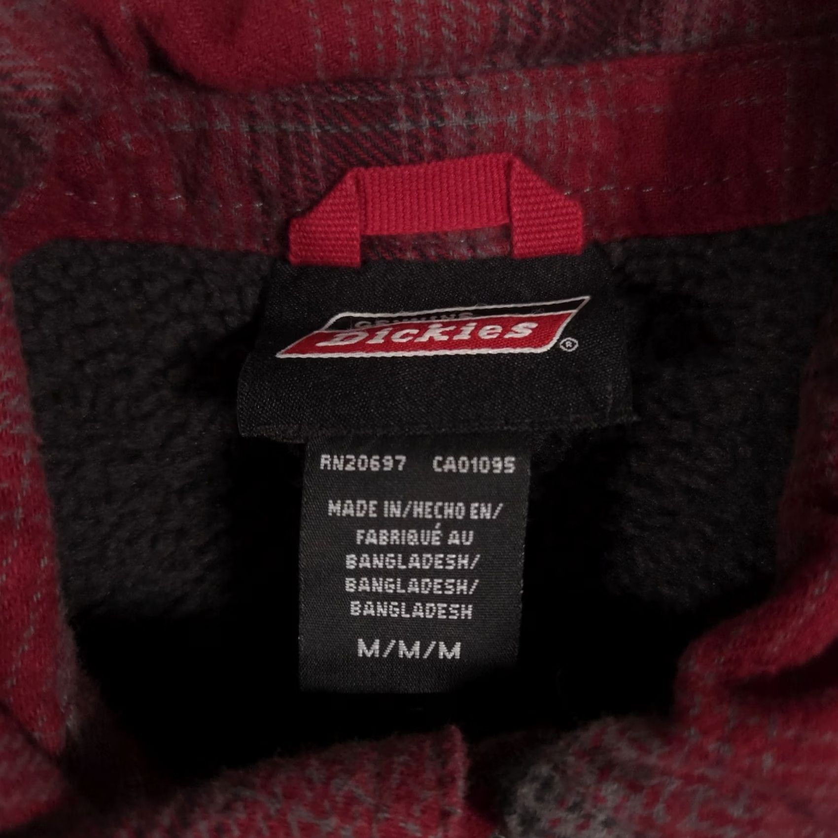Dickies Dickies Jacket Mens M Red Plaid Fleece Lined Insulated Snap Front Shacket Plaid Shacket Jacket Mens Red Size US M / EU 48-50 / 2 - 5 Thumbnail
