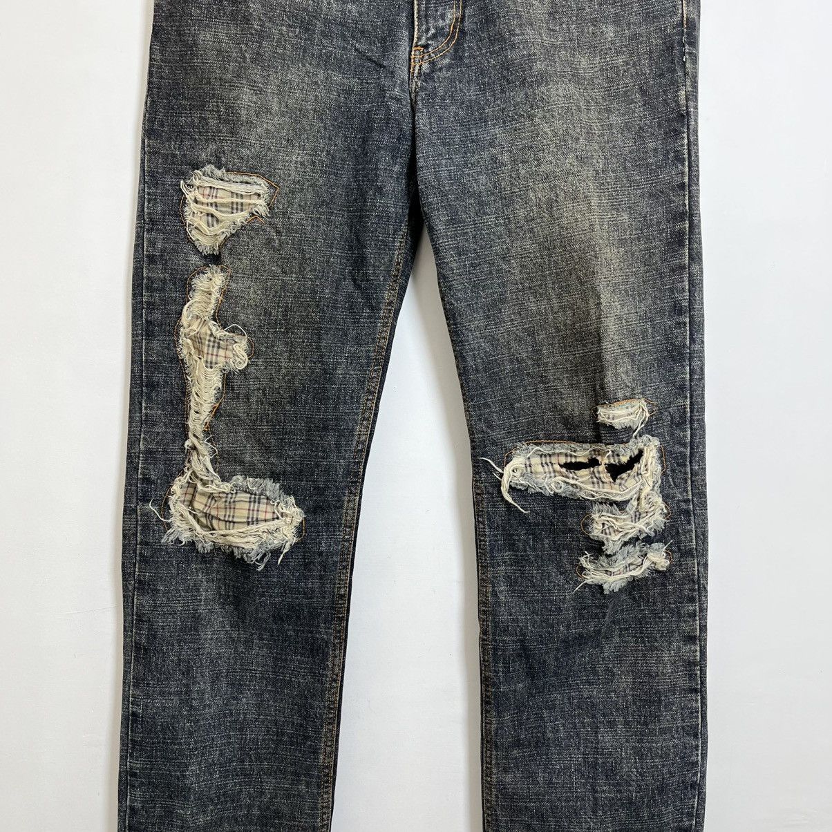 If Six Was Nine Vintage Nylaus Distressed Patchwork Inspired Kapital Jeans Size US 30 / EU 46 - 2 Thumbnail