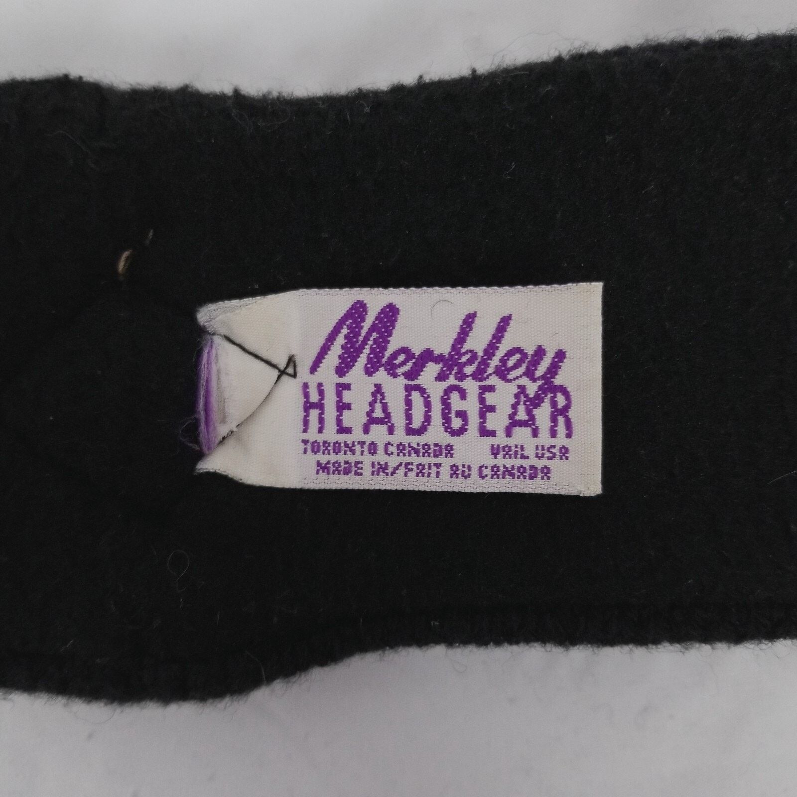 Vintage Vintage Black Comb Wool & Fleece Headband by Merkley Size ONE SIZE - 8 Thumbnail