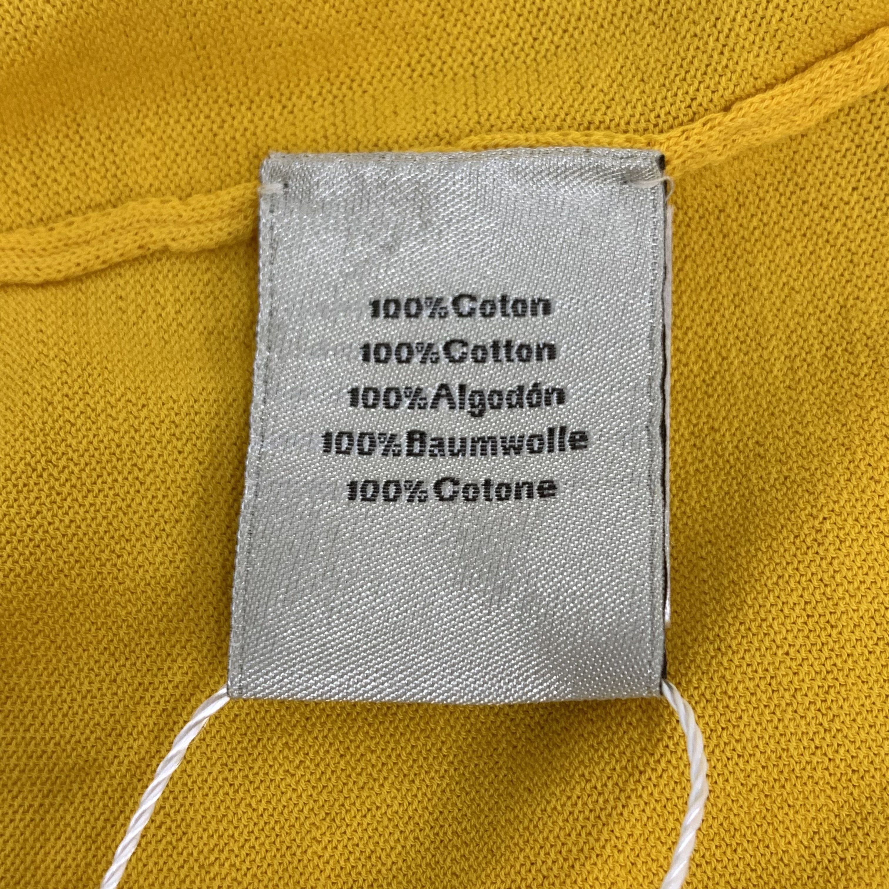 Hermes Hermes Yellow Cotton Short Sleeve Knit Shirt (Size L) Size US L / EU 52-54 / 3 - 4 Thumbnail