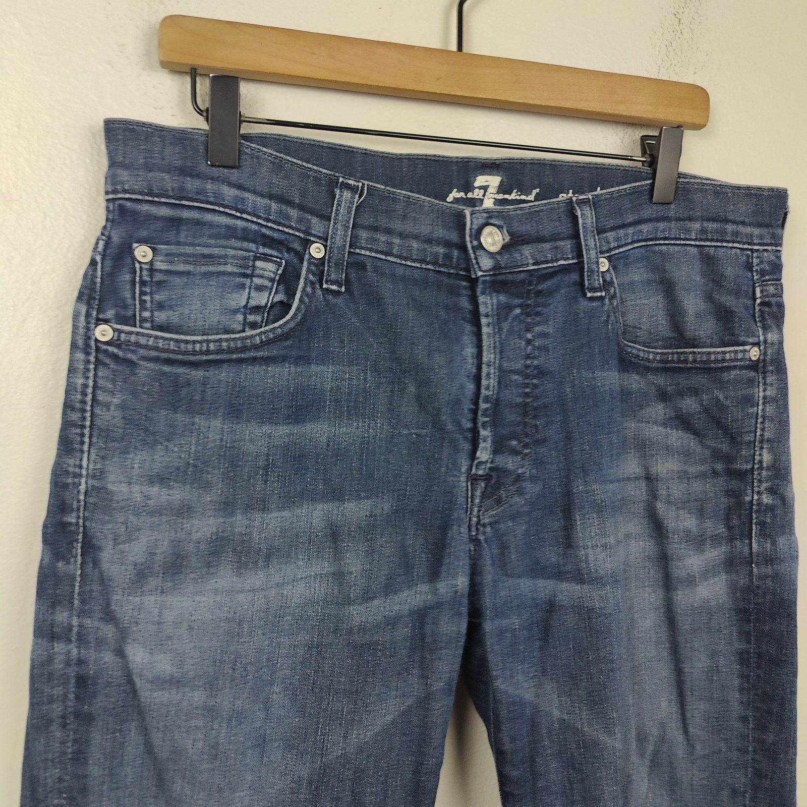 7 For All Mankind Vintage Y2K 7 For All Mankind A Pocket Straight Jeans Men 34 Size US 34 / EU 50 - 5 Thumbnail