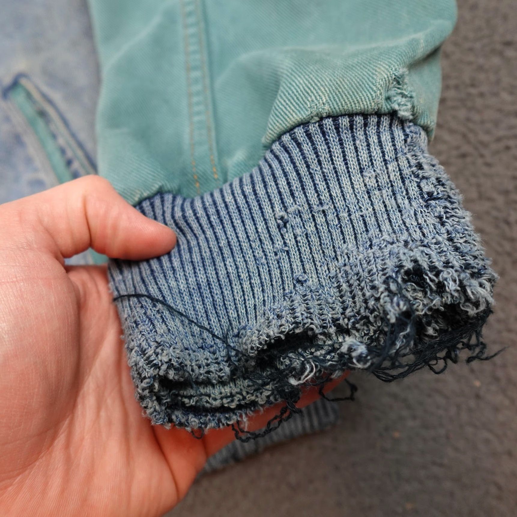 Vintage VINTAGE International Denim Jacket Mens Large Blue Denim 90s PCL Safety Award Distressed Workwear Casual Size US M / EU 48-50 / 2 - 3 Thumbnail