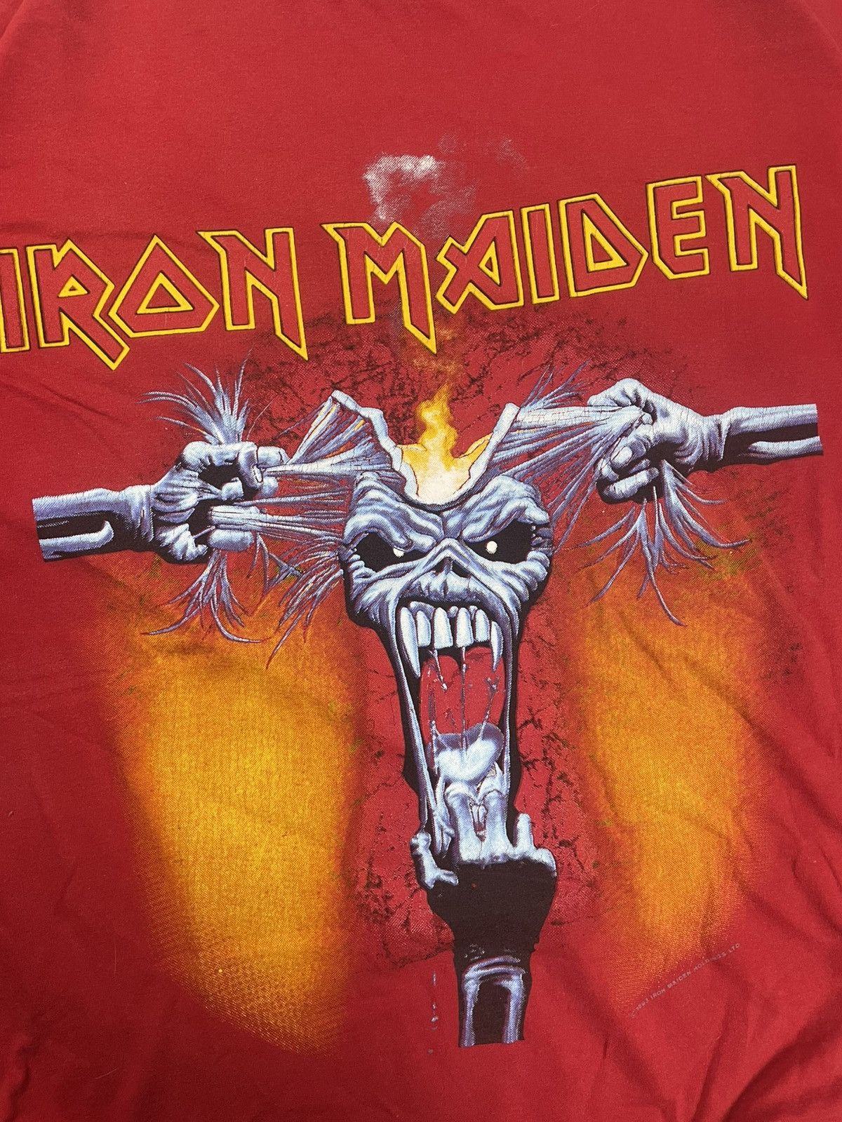 Iron Maiden Iron Maiden 1993 vintage A real dead one T-Shirt for Sale! Size US XL / EU 56 / 4 - 2 Thumbnail