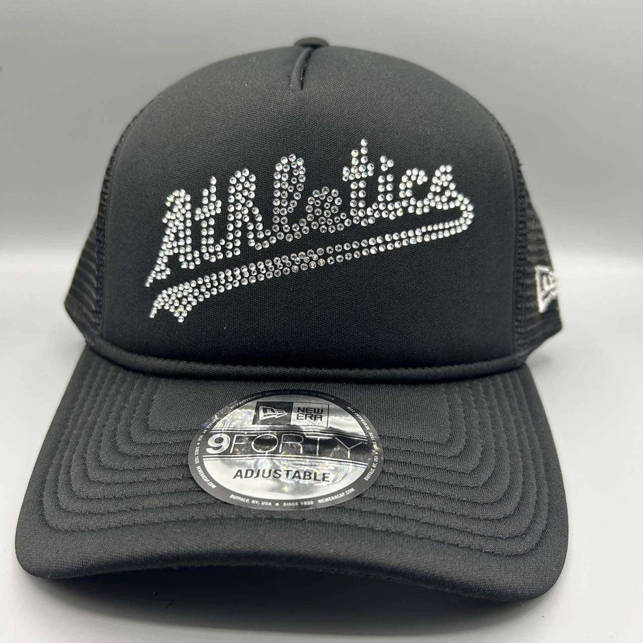 New Era Oakland Athletics Trucker Hat Men Black Snap Back Cap New Size ONE SIZE - 1 Thumbnail
