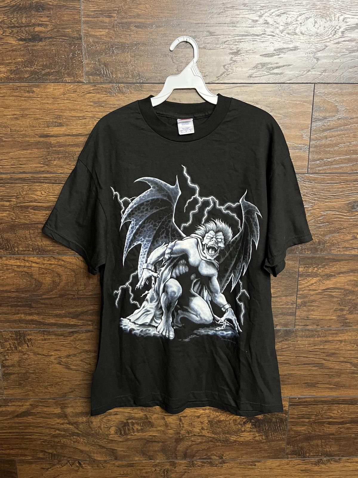 Designer American Thunder Shirt Gargoyle with Lightning T-shirt - L Size US L / EU 52-54 / 3 - 1 Thumbnail