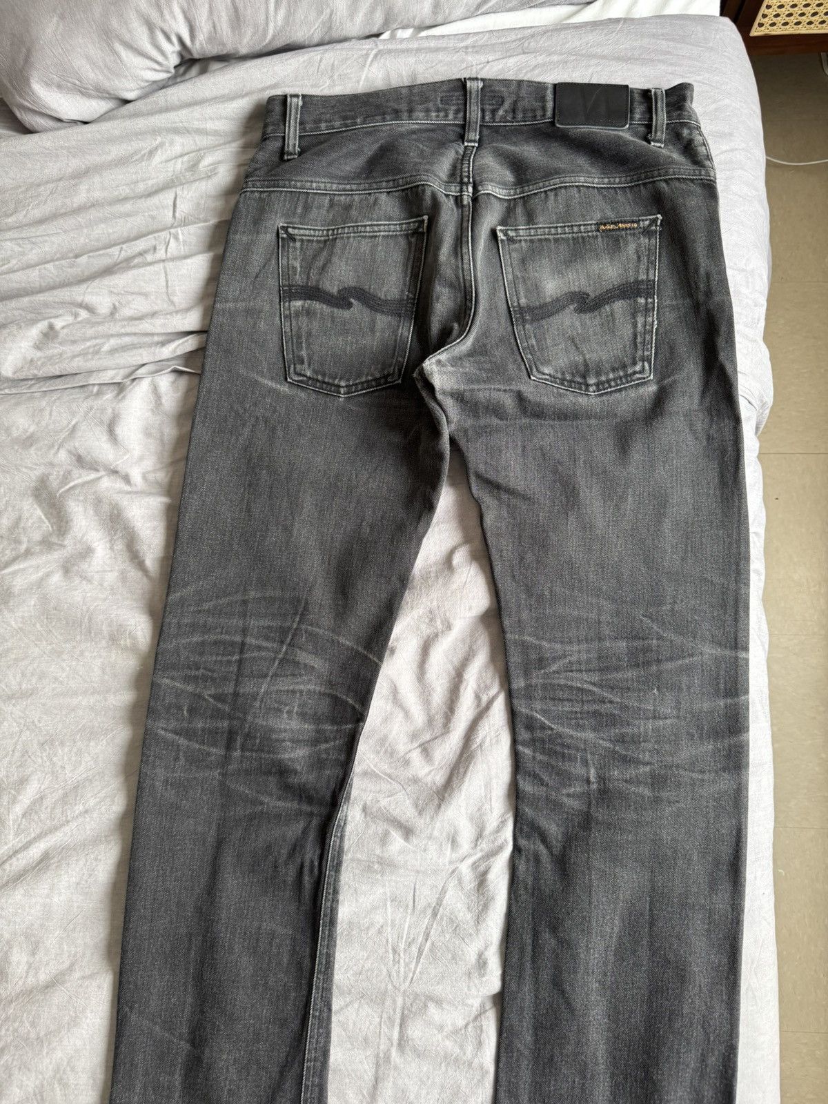 Nudie Jeans NUDIE JEANS DRY BLK SELVAGE THIN FINN DENIM JEANS BEAUTIFUL Size US 33 - 1 Thumbnail