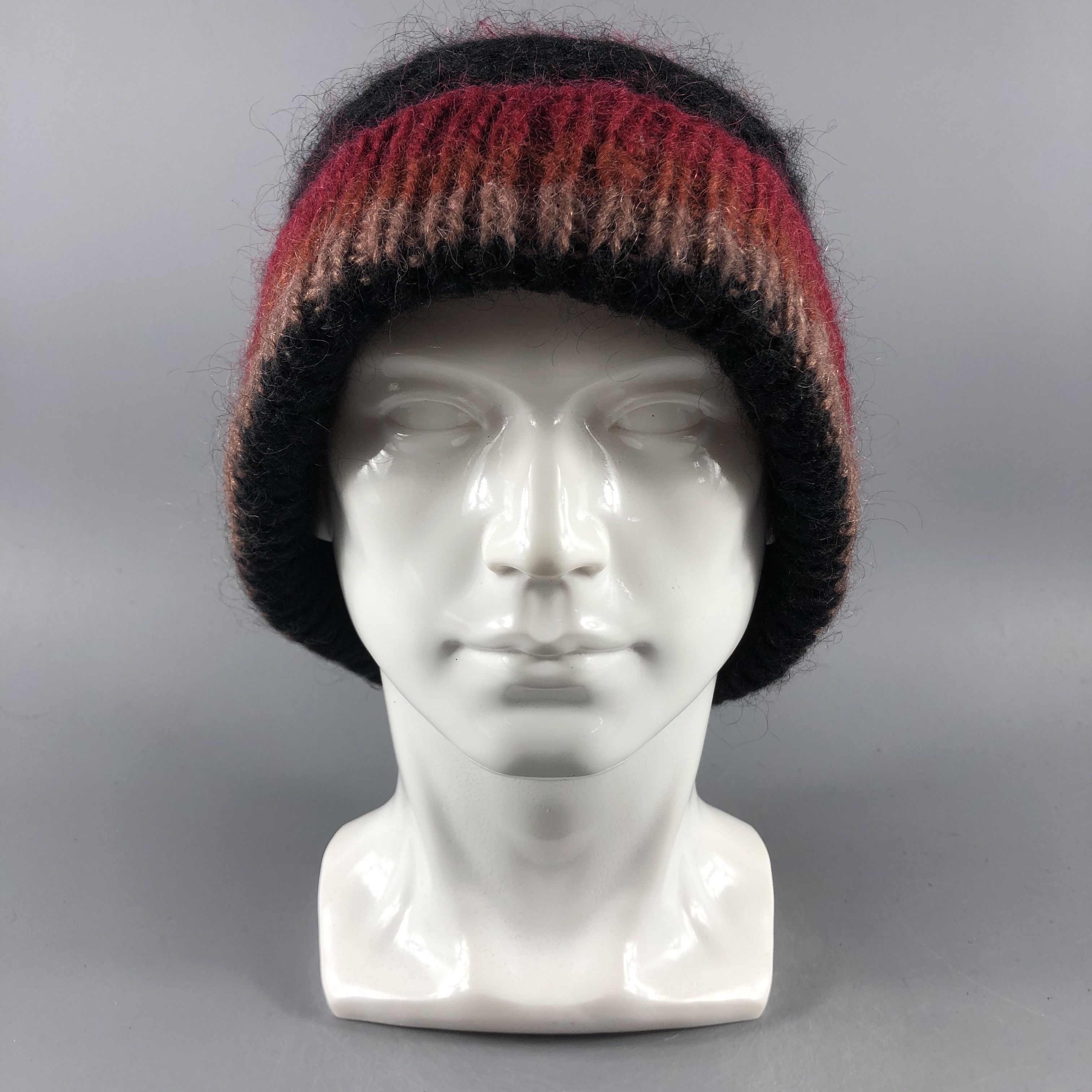 image of Vintage Unknown Hats Watch Beanie Stripe Snow Hat Snow Cap B1037, Men's