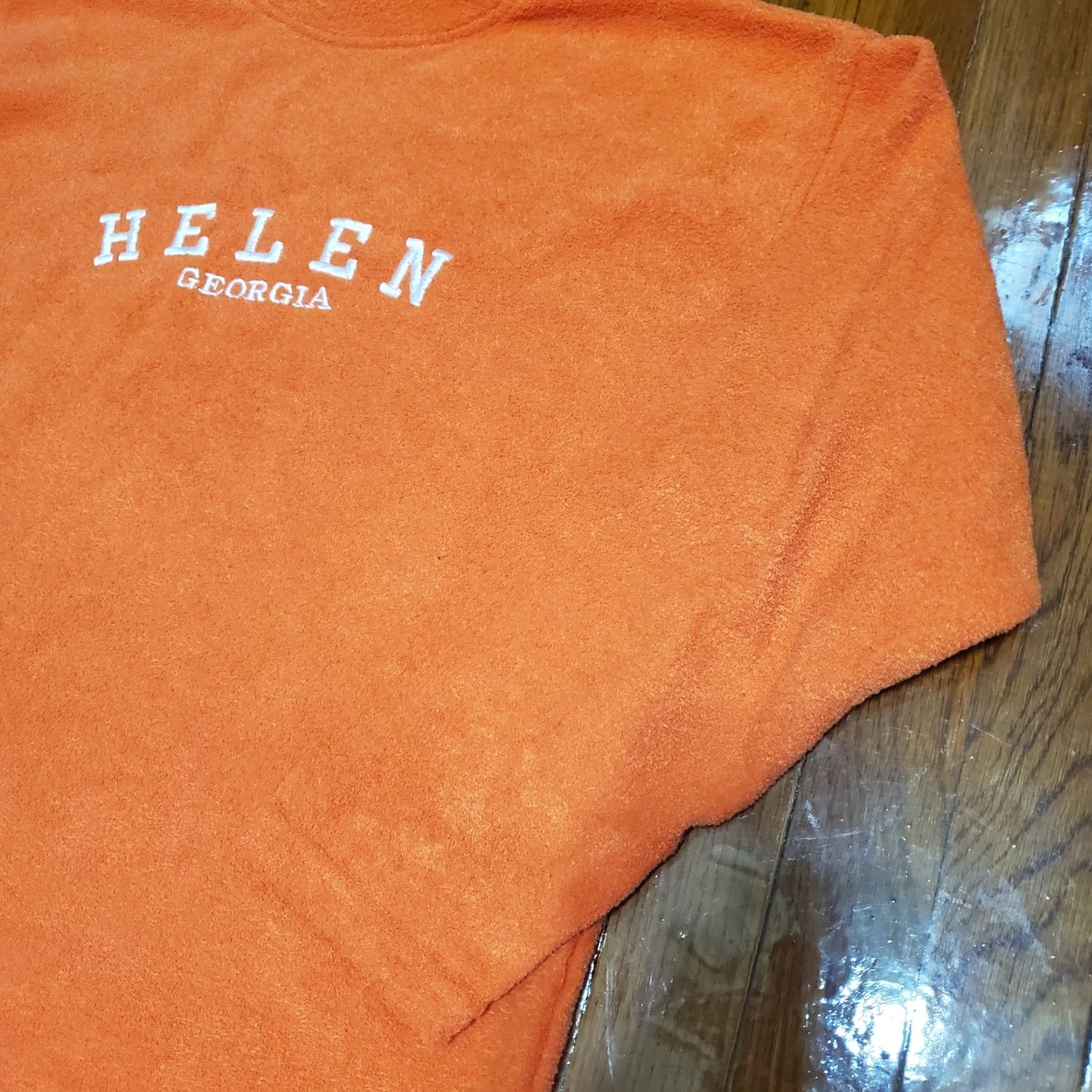 Vintage VINTAGE Helen Georgia Sweatshirt Orange Sz Med Embroidered 90s USA Made Size US M / EU 48-50 / 2 - 4 Thumbnail