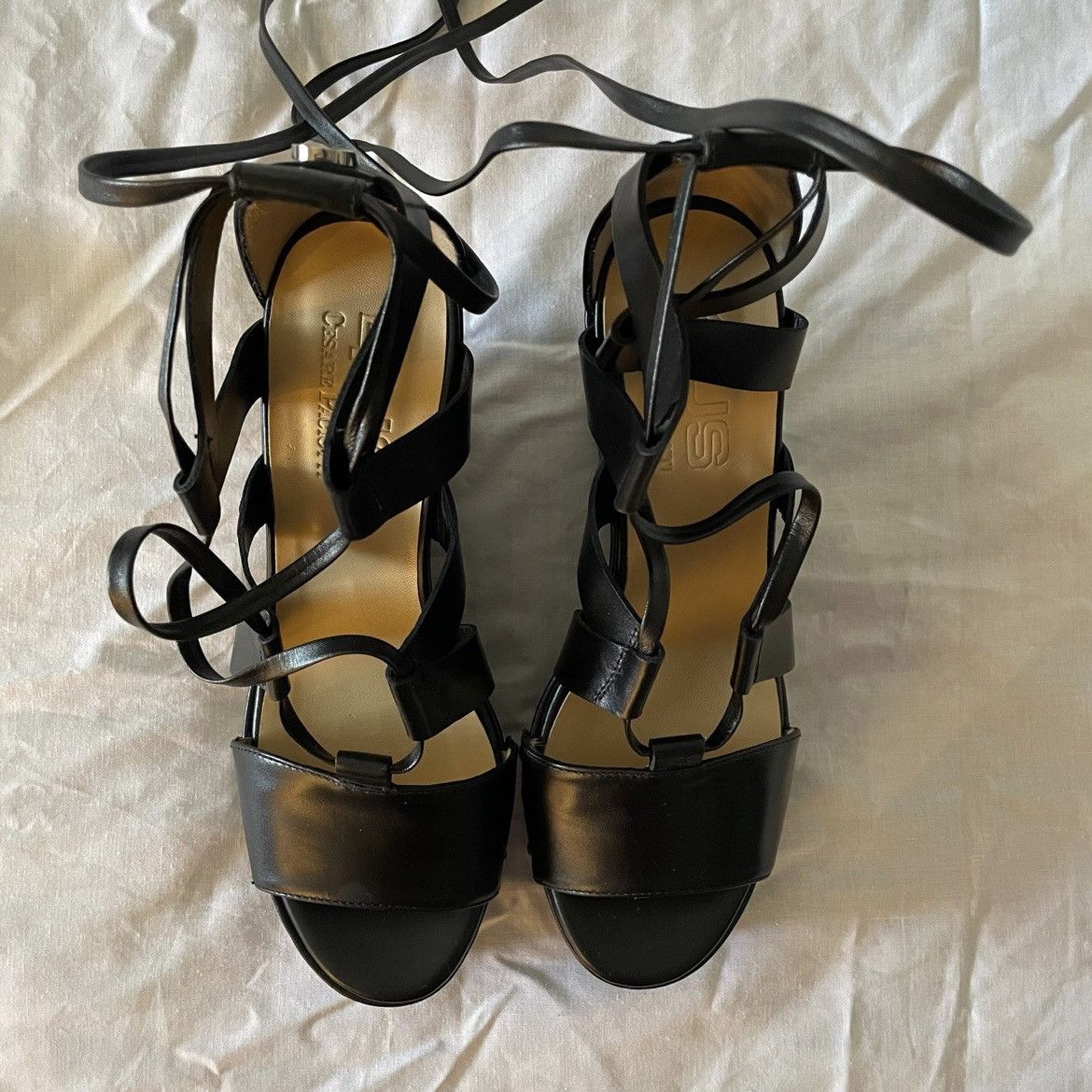 Paciotti strappy platform sandals sz 39 or 8.5us Size US 9 / IT 39 - 4 Thumbnail