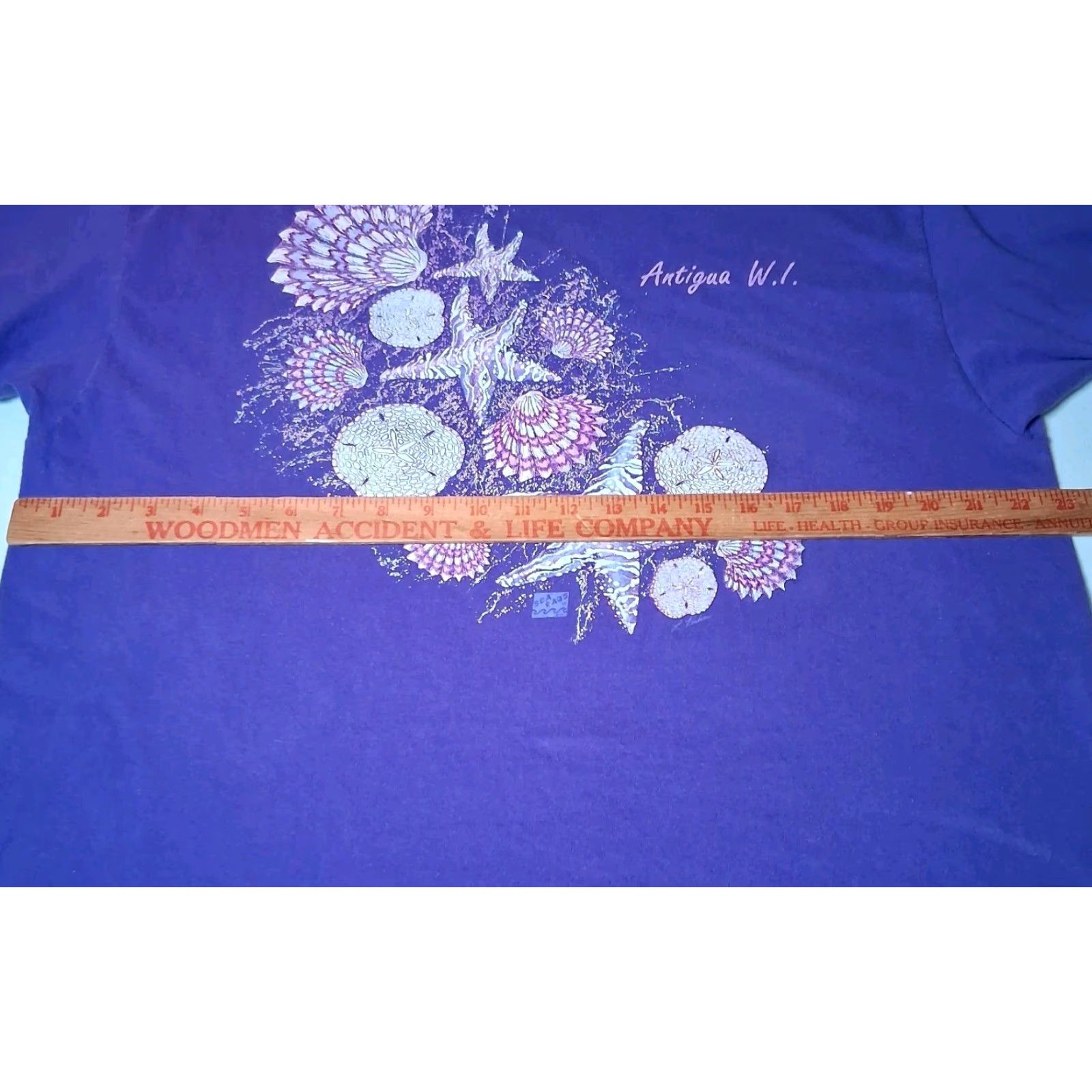 Hanes VINTAGE Hanes West Indies Shirt XL Purple Seashell Puffy Graphic Single Stitch T-Shirt Men XL Purple Seashell Graphic Beach Ocean 90s Mens Size US XL / EU 56 / 4 - 4 Thumbnail